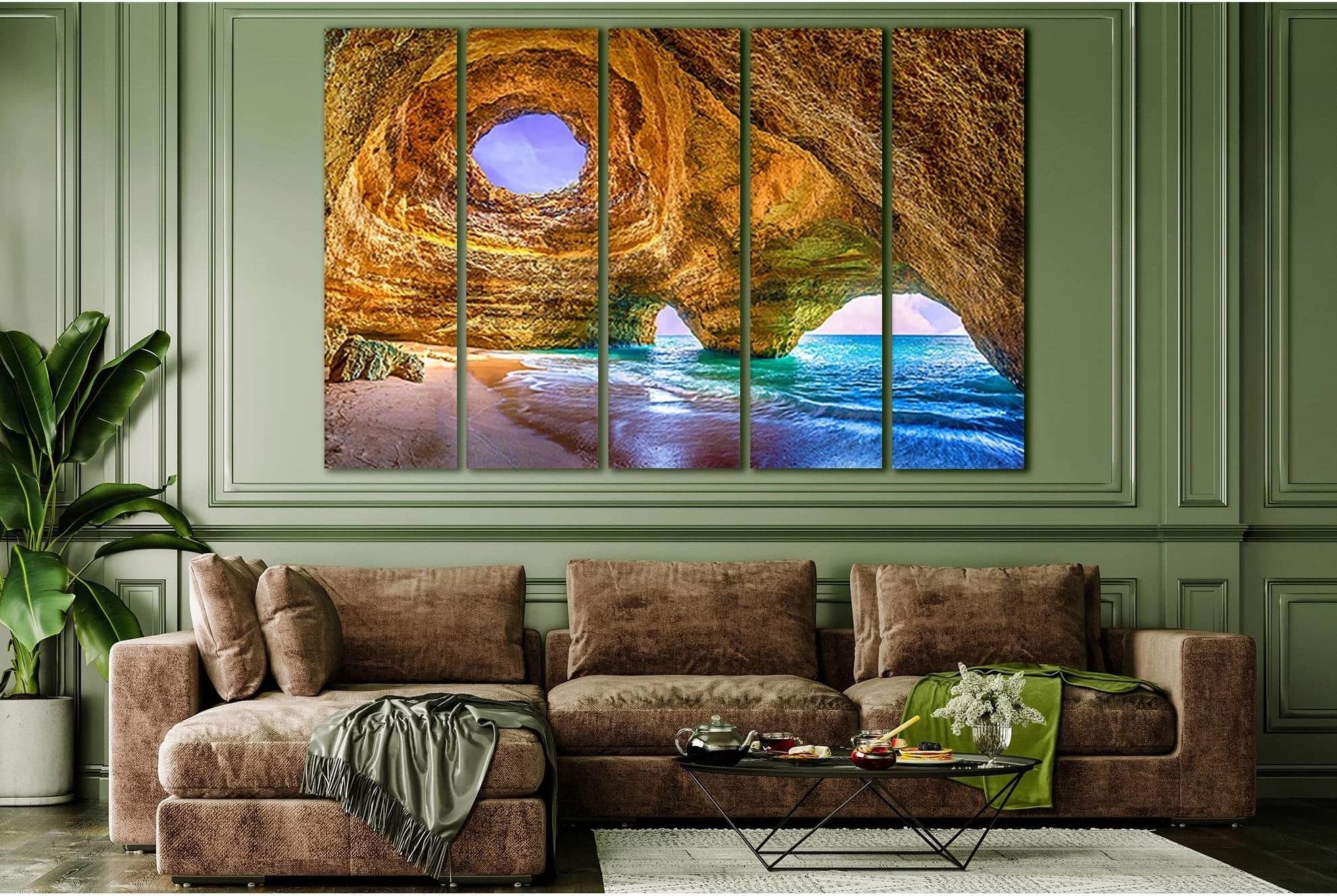 The Sea Cave №SL182 Ready to Hang Canvas Print - Zellart Canvas Prints 0new, ALL_Products, Beach Ocean & Waves
