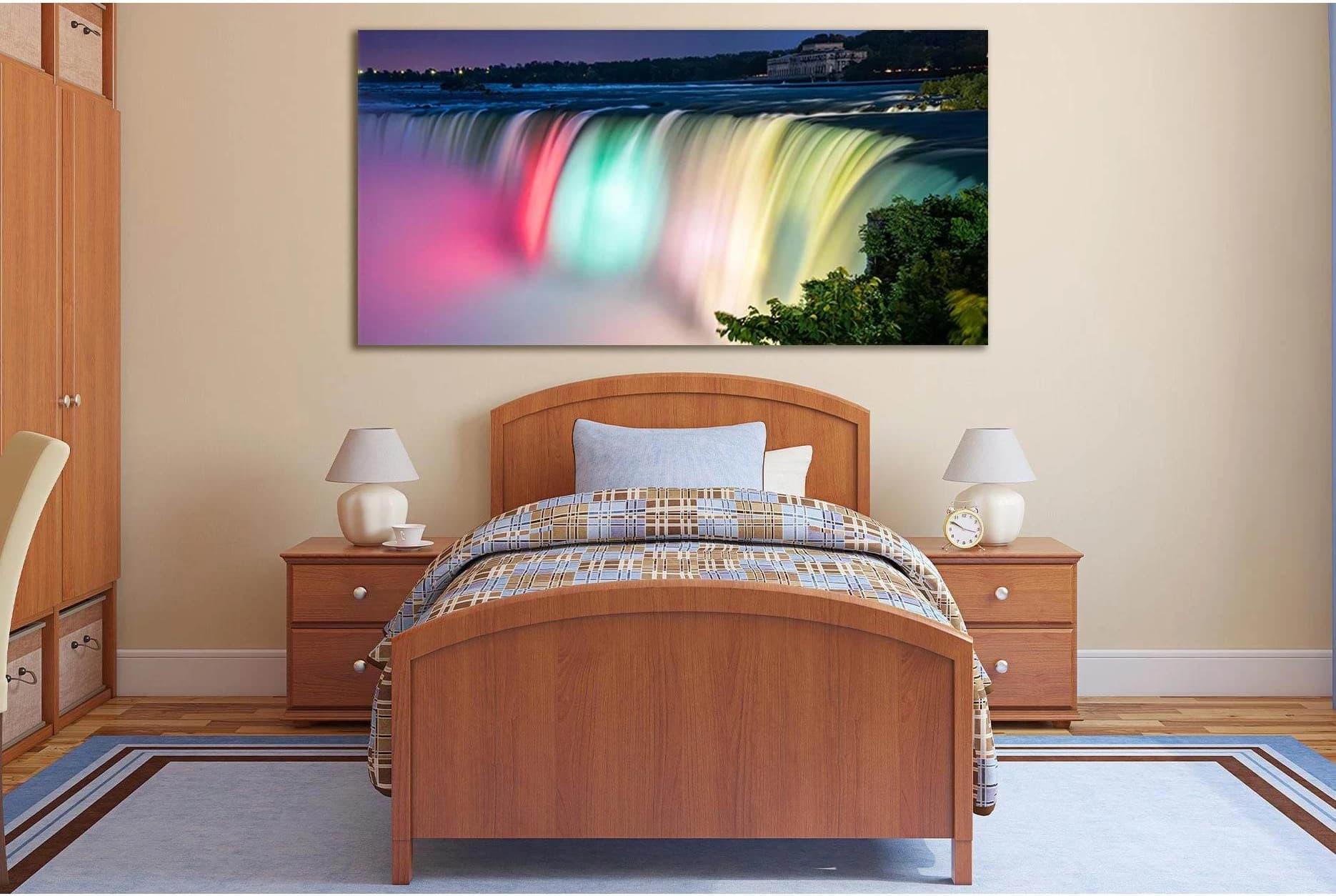 Time Lapse Photography Of Waterfalls №SL449 Ready to Hang Canvas Print - Zellart Canvas Prints 0new, ALL_Products, Waterfall, Waterfall Wall Art