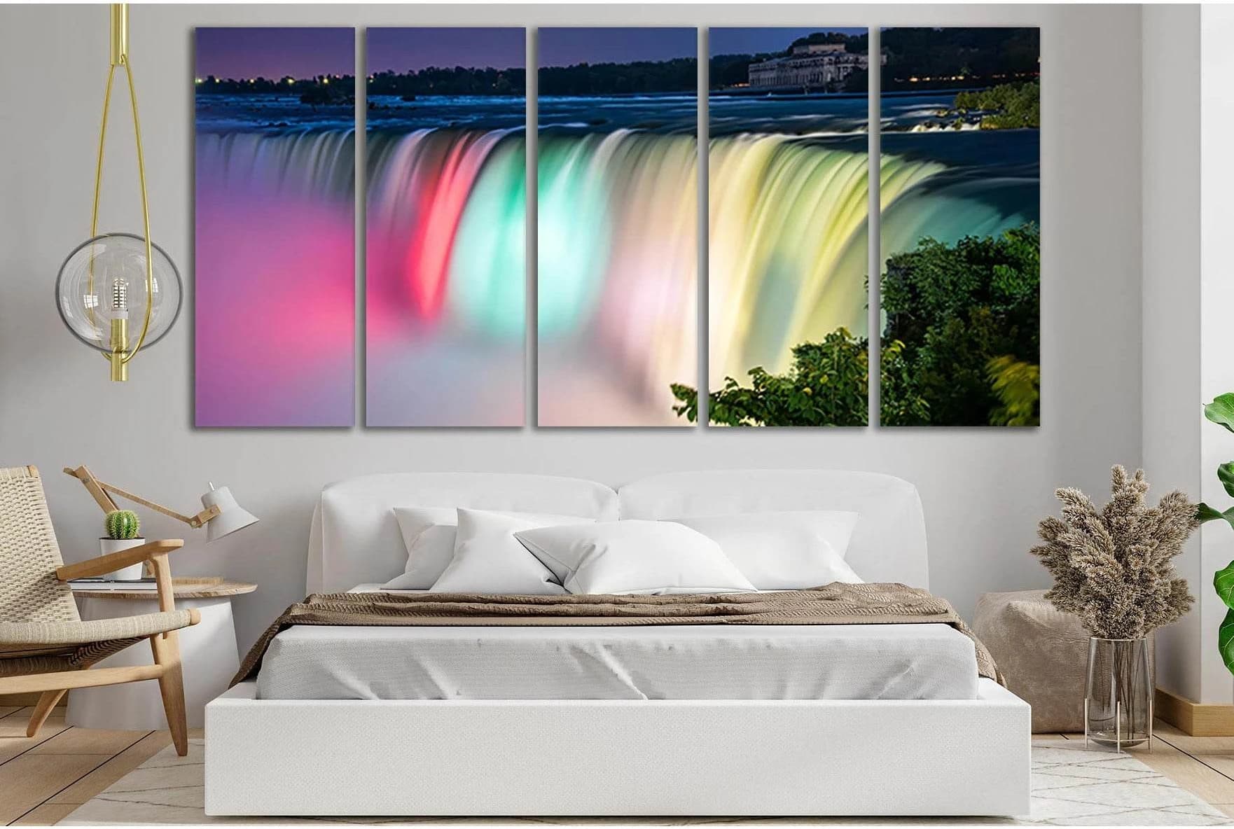 Time Lapse Photography Of Waterfalls №SL449 Ready to Hang Canvas Print - Zellart Canvas Prints 0new, ALL_Products, Waterfall, Waterfall Wall Art
