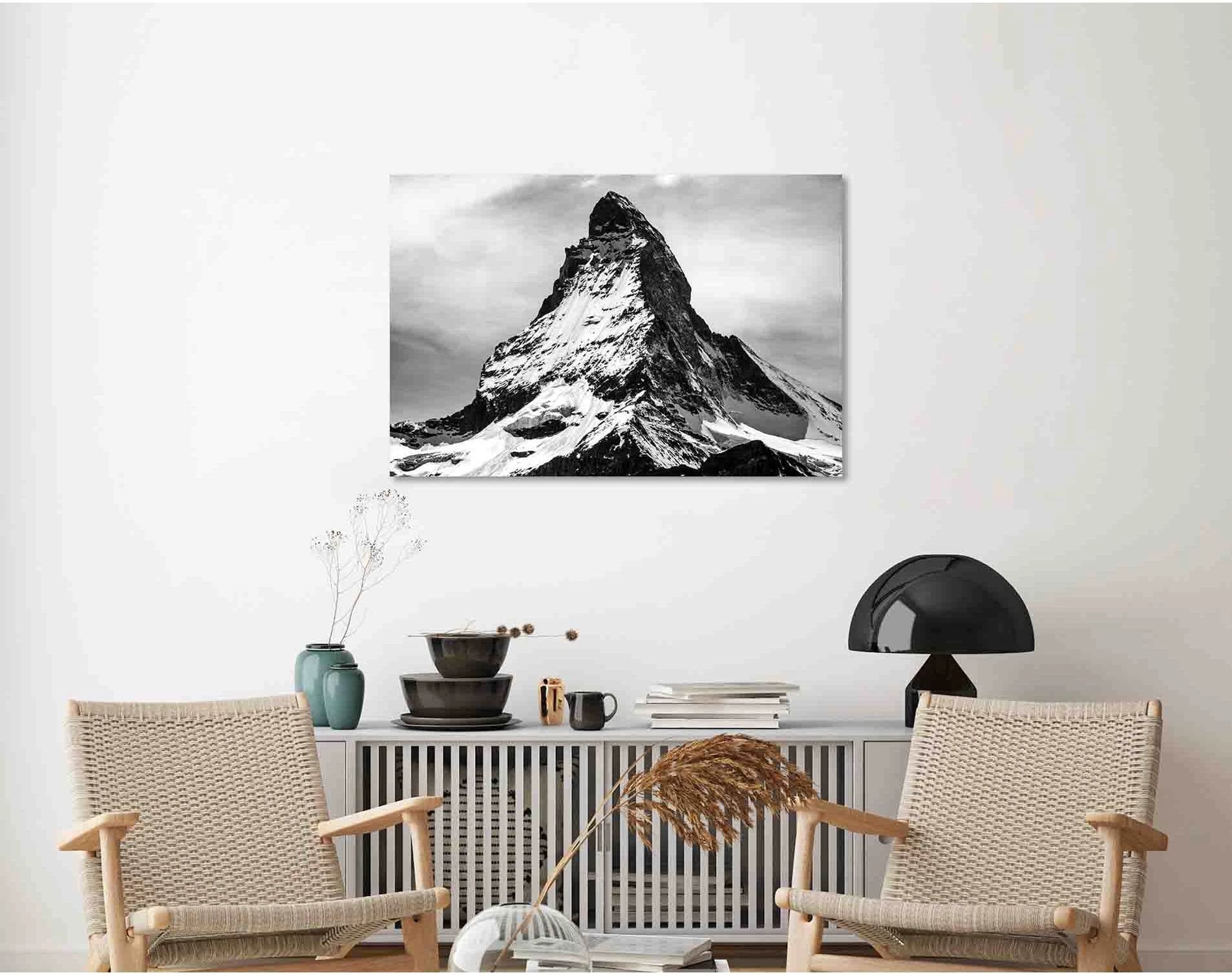 Top of the mountain №D2836 Ready to Hang Canvas Print - Zellart Canvas Prints 0new, ALL_Products, Black & White Wall Art