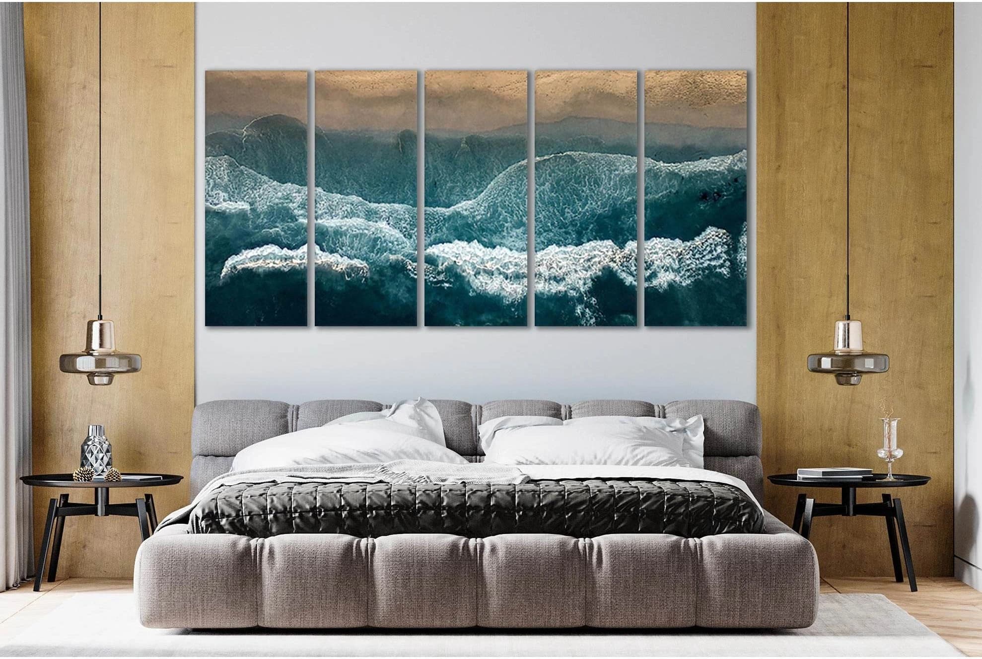 Top View Of The Surf №SL96 Ready to Hang Canvas Print - Zellart Canvas Prints 0new, ALL_Products, Beach Ocean & Waves