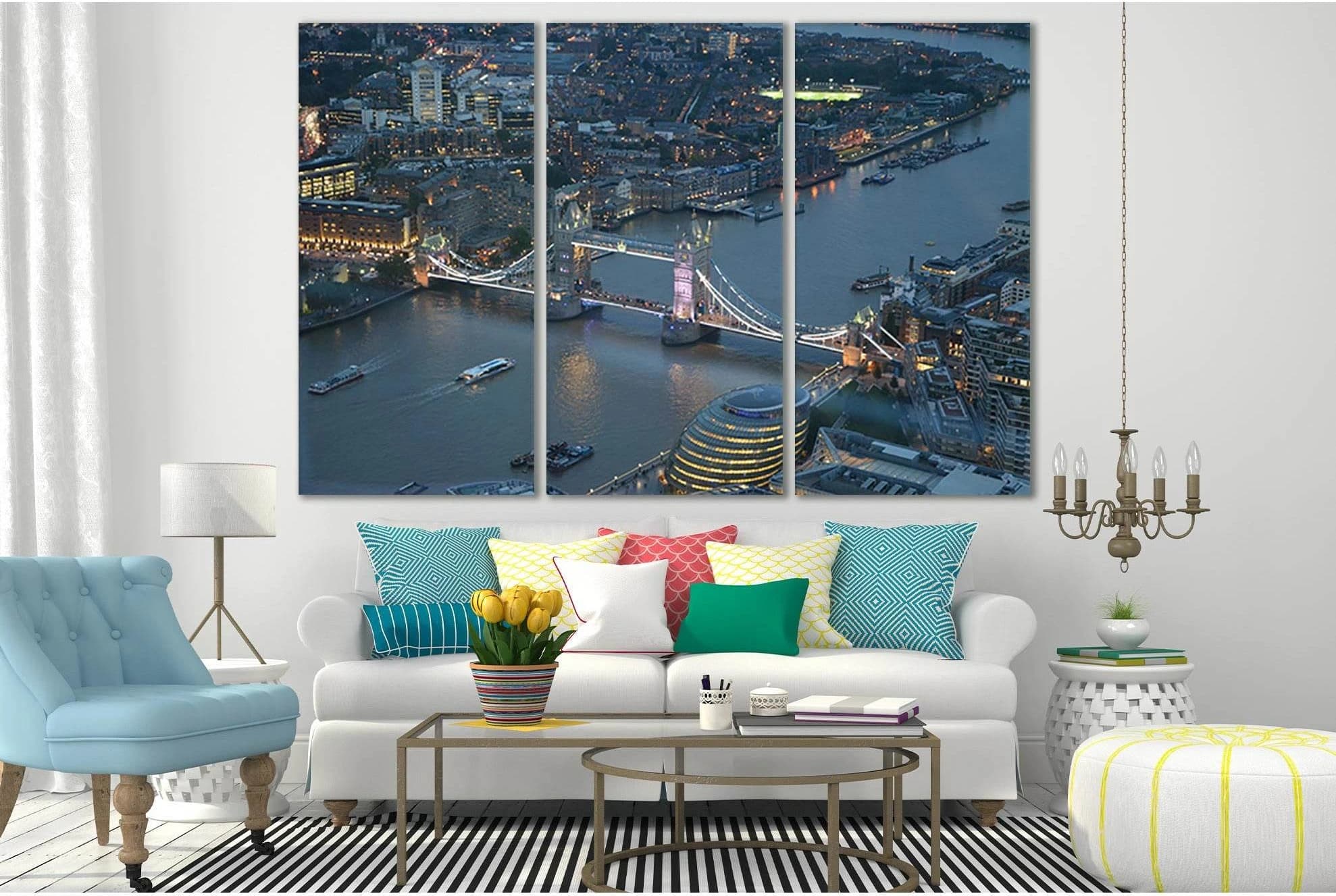 Tower Bridge Of London №SL322 Ready to Hang Canvas Print - Zellart Canvas Prints 0new, ALL_Products, Cityscapes & Skylines