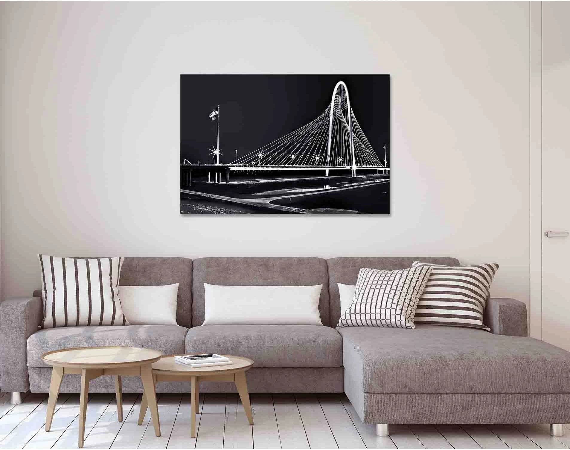 Trammell crow park №D2820 Ready to Hang Canvas Print - Zellart Canvas Prints 0new, ALL_Products, Black & White Wall Art