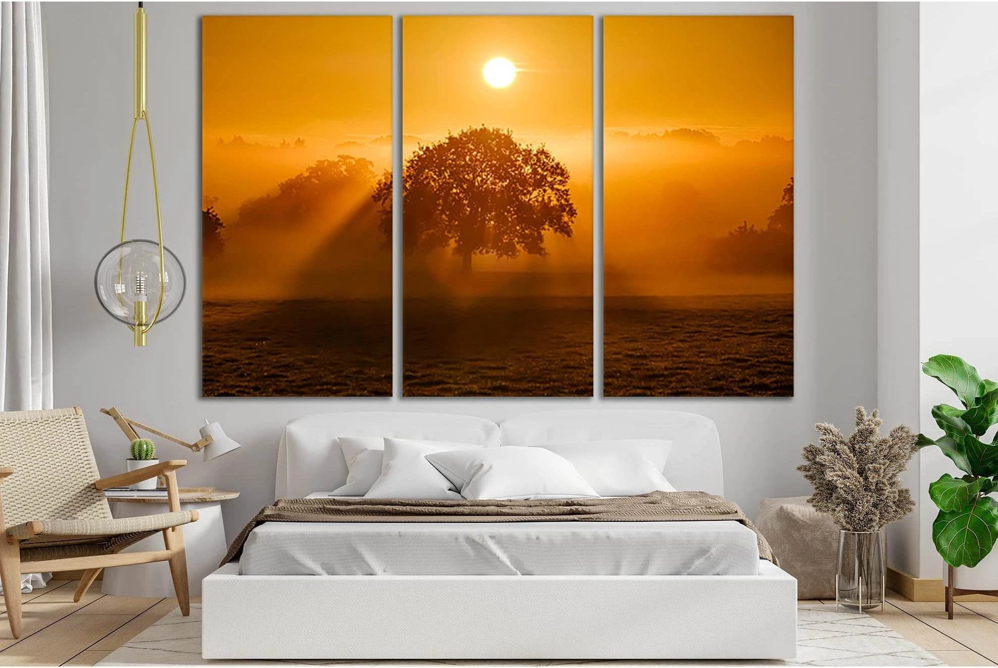 Tree Sky And Cloud At Sunrise №SL524 Ready to Hang Canvas Print - Zellart Canvas Prints 0new, ALL_Products, Trees Wall Art