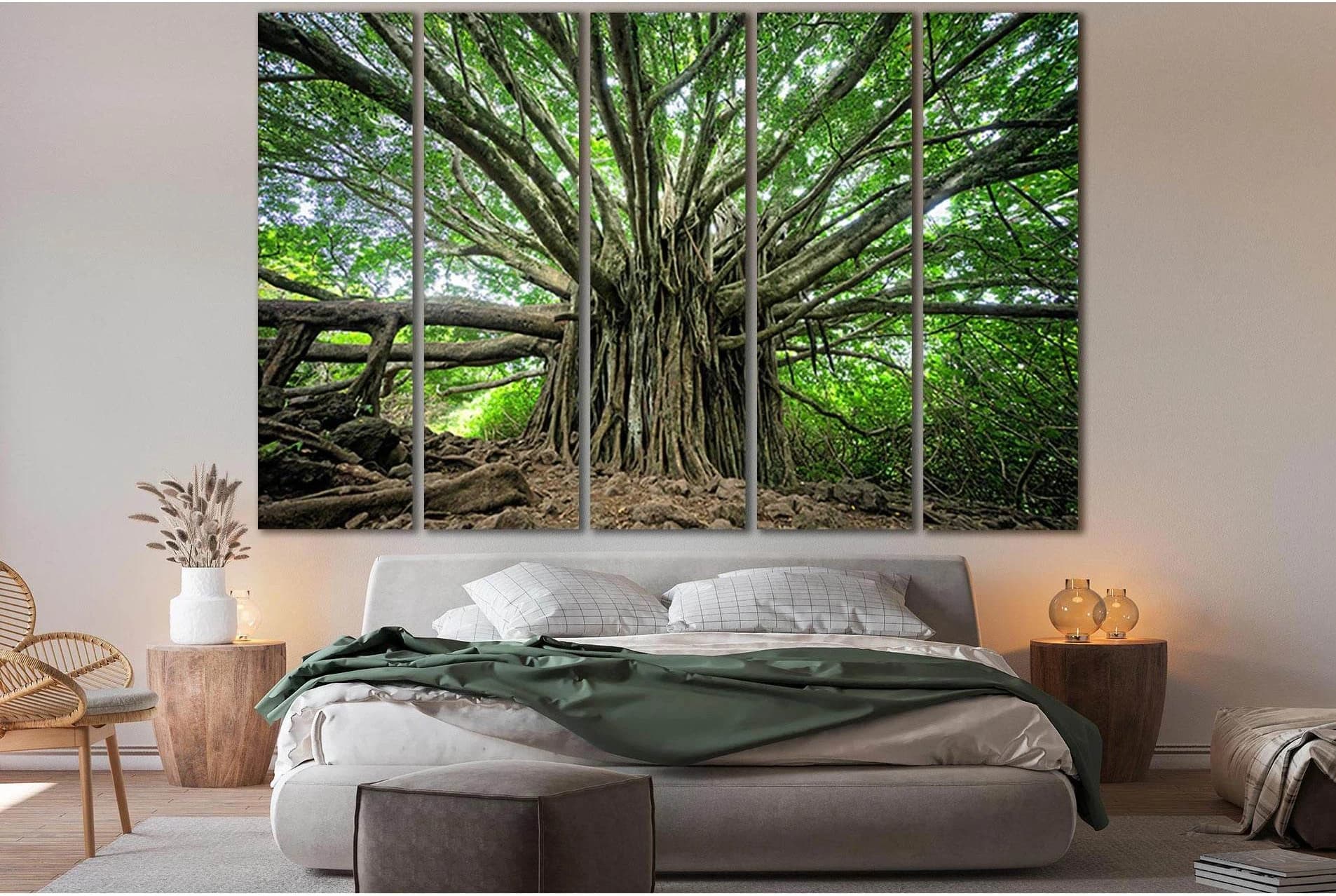 Tropical Tree №SL1080 Ready to Hang Canvas Print - Zellart Canvas Prints 0new, ALL_Products, Trees Wall Art