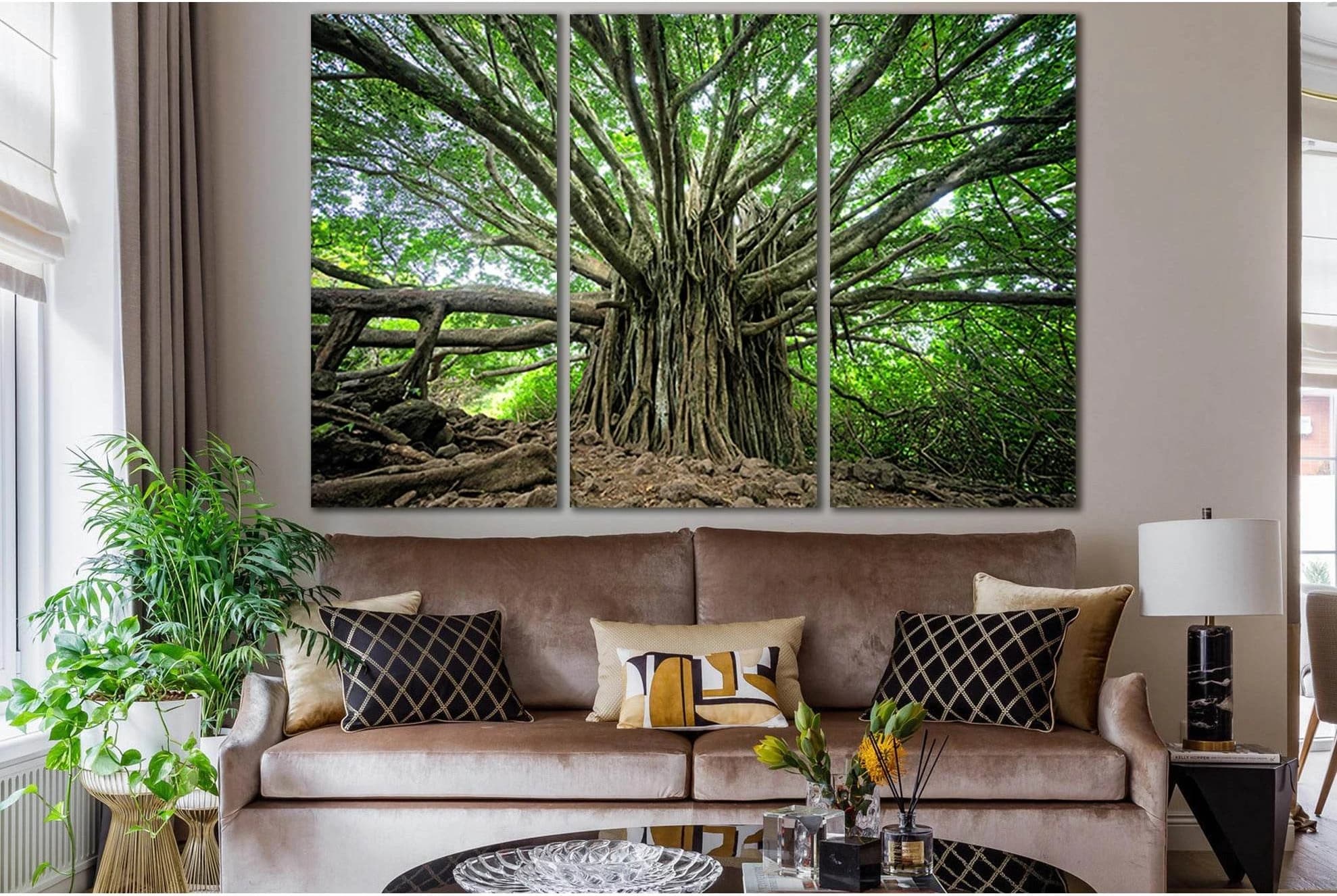 Tropical Tree №SL1080 Ready to Hang Canvas Print - Zellart Canvas Prints 0new, ALL_Products, Trees Wall Art