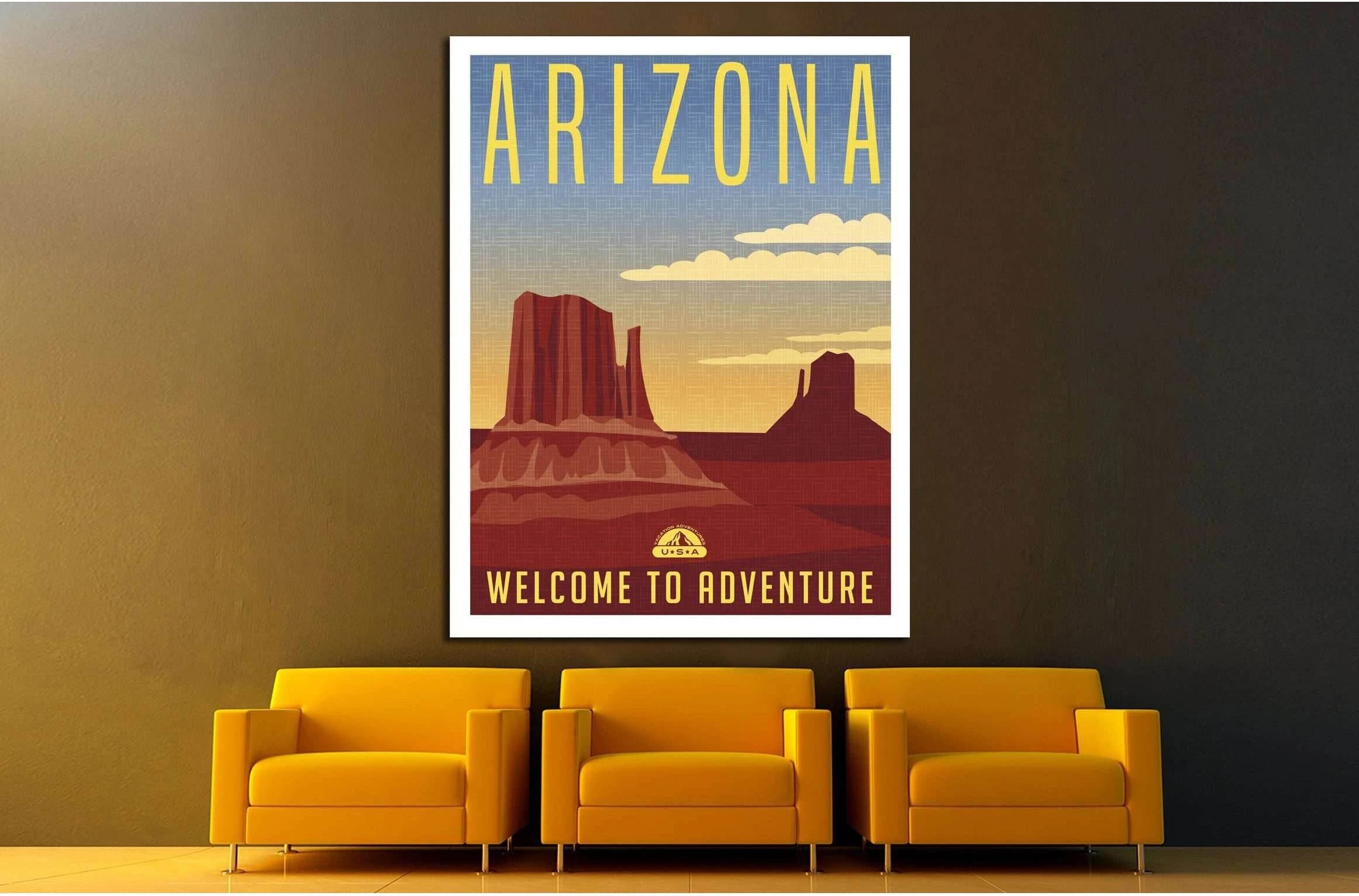 United States, Arizona №4576 Ready to Hang Canvas Print - Zellart Canvas Prints ALL_Products, s-4576