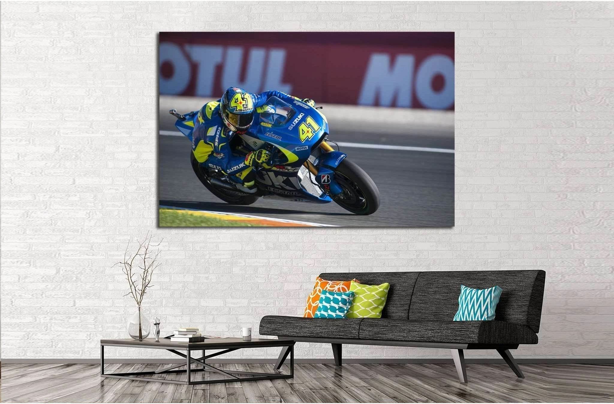 VALENCIA, SPAIN, Aleix Espargaro during Valencia MotoGP №1872 Ready to Hang Canvas Print - Zellart Canvas Prints ALL_Products, s-1872