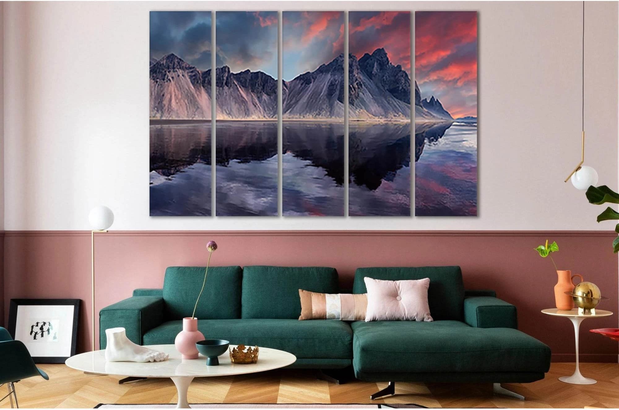 Vestrahorn Mountaine №sl11 Ready to Hang Canvas Print - Zellart Canvas Prints 0new, ALL_Products, Nature & Landscapes Canvas Print
