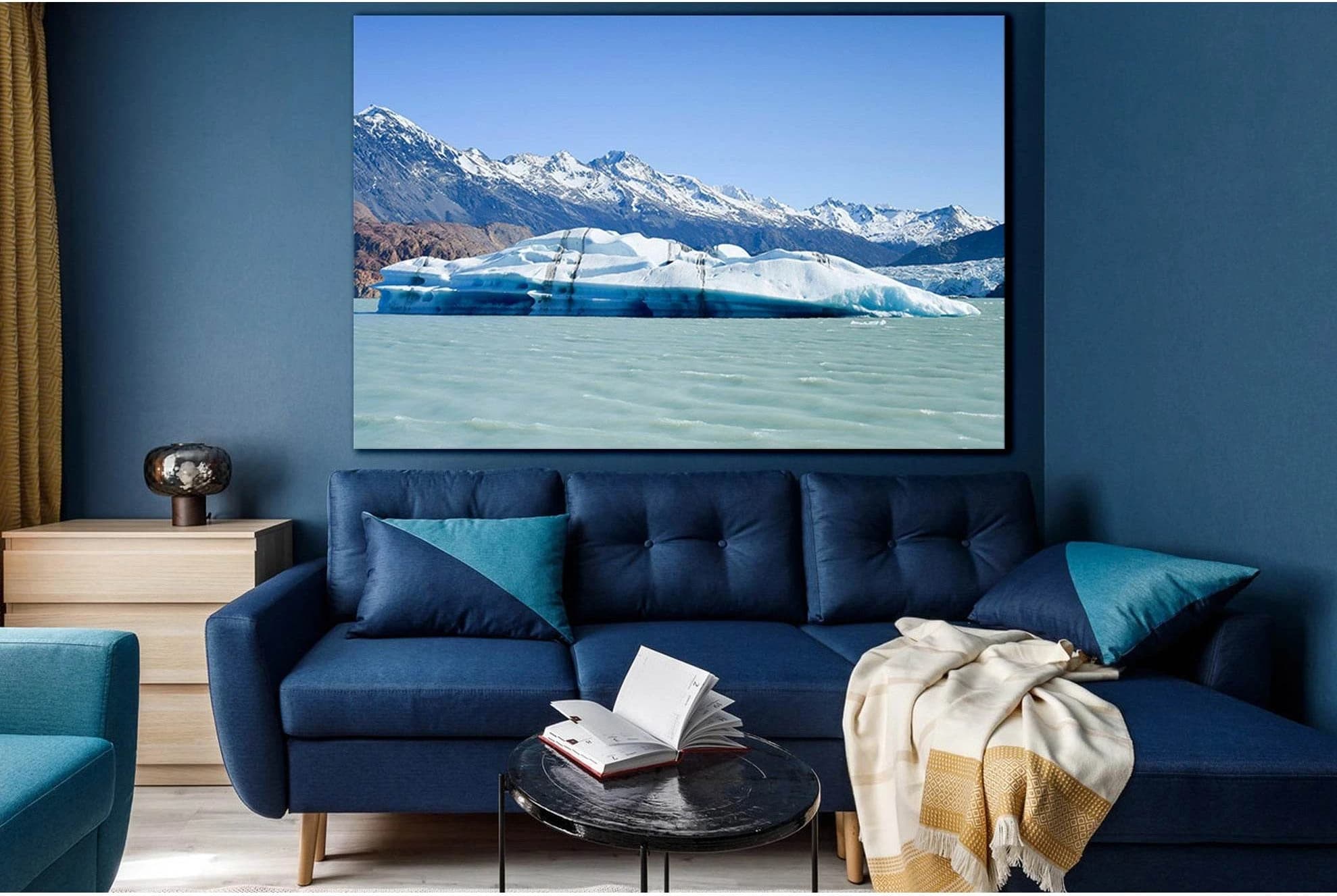 Viedma Glacier And The Lake №SL1330 Ready to Hang Canvas Print - Zellart Canvas Prints 0new, ALL_Products, Glacials