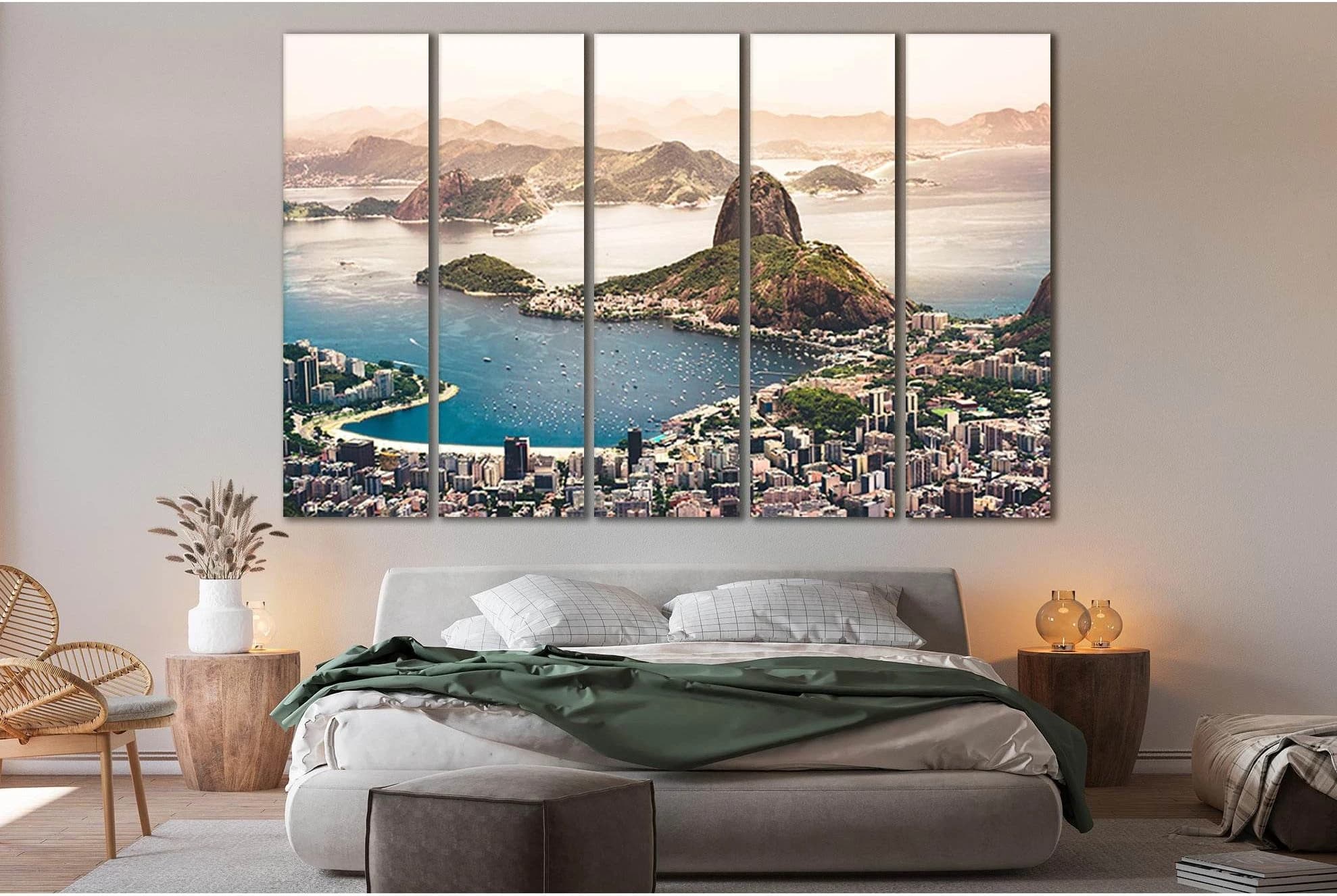 View Of Rio De Janeiro №SL86 Ready to Hang Canvas Print - Zellart Canvas Prints 0new, ALL_Products, Beach Ocean & Waves