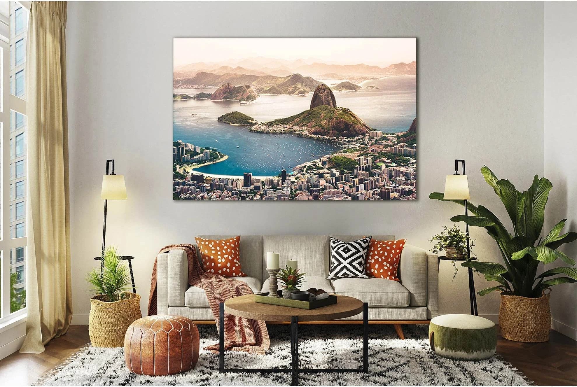 View Of Rio De Janeiro №SL86 Ready to Hang Canvas Print - Zellart Canvas Prints 0new, ALL_Products, Beach Ocean & Waves