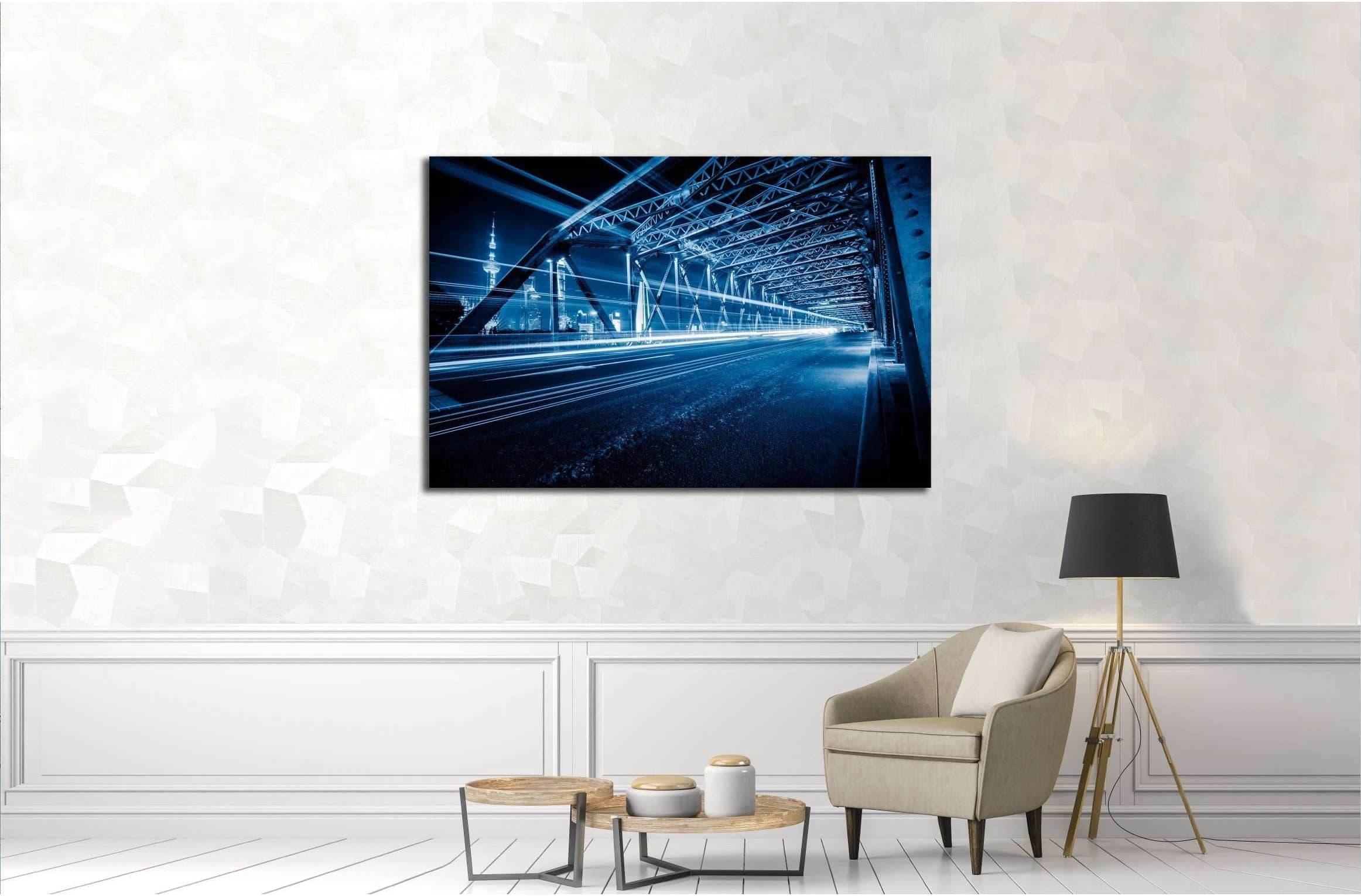 Waibaidu Bridge in Shanghai,China №3218 Ready to Hang Canvas Print - Zellart Canvas Prints ALL_Products, s-3218