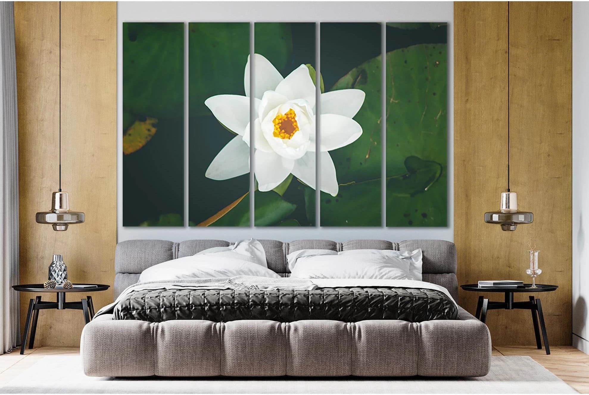 White Lily Flower №SL696 Ready to Hang Canvas Print - Zellart Canvas Prints 0new, ALL_Products, Floral & Botanical Wall Art