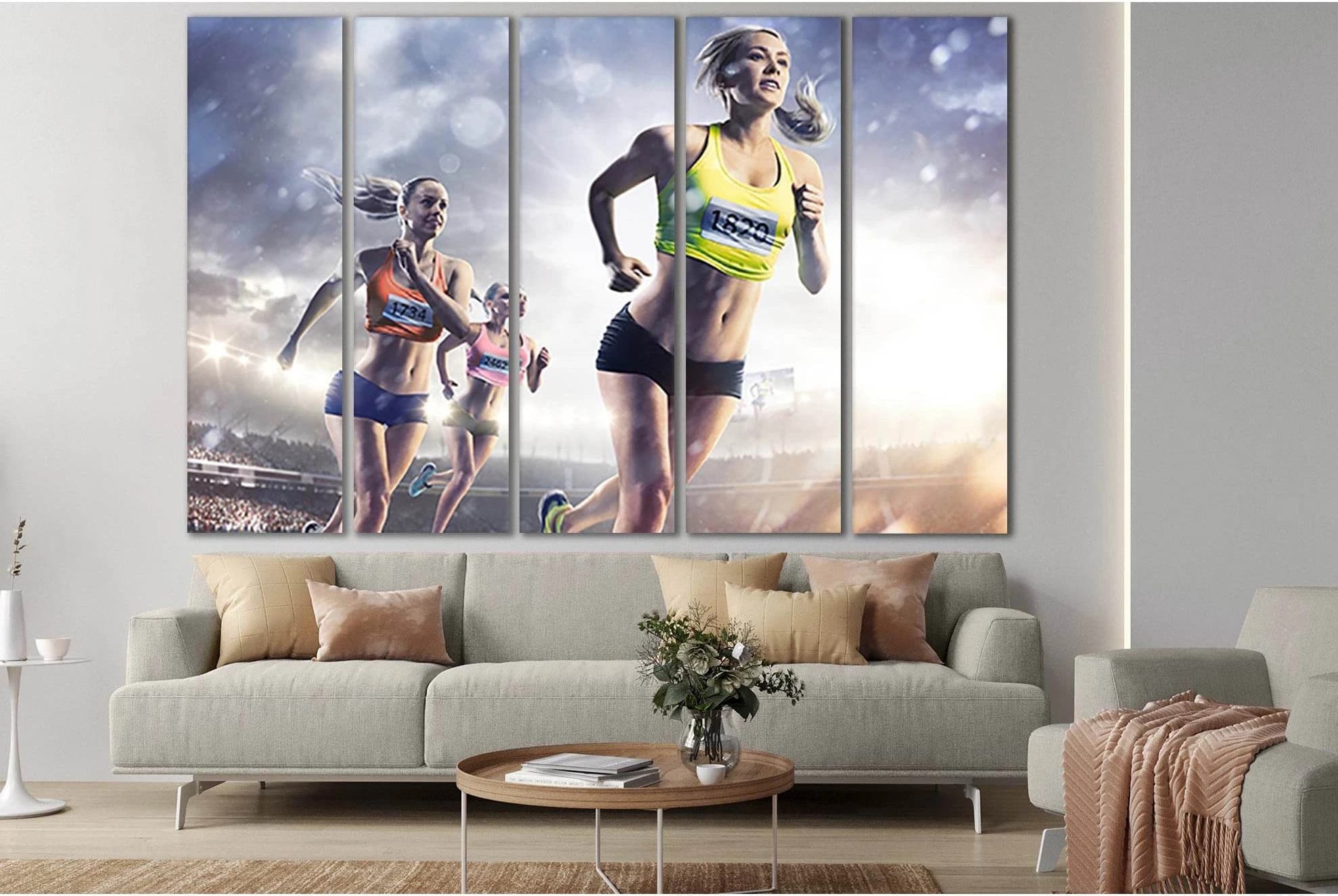 Womens Athletics Competition №SL898 Ready to Hang Canvas Print - Zellart Canvas Prints 0new, ALL_Products, Sports & Motivation