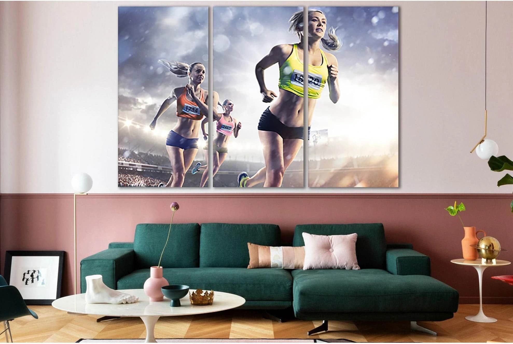 Womens Athletics Competition №SL898 Ready to Hang Canvas Print - Zellart Canvas Prints 0new, ALL_Products, Sports & Motivation