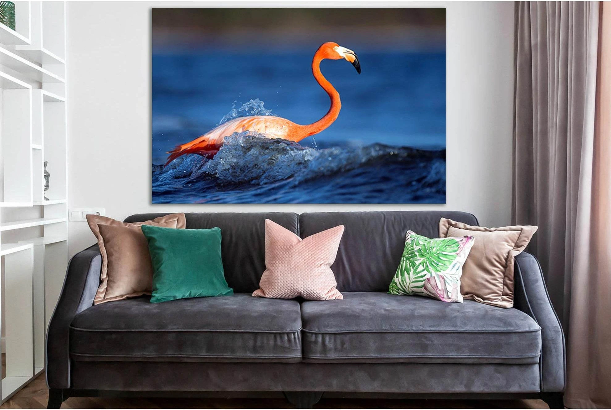 Pink Flamingo In Water №SL1523 Ready to Hang Canvas PrintCanvas art arrives ready to hang, with hanging accessories included and no additional framing required. Every canvas print is hand-crafted, made on-demand at our workshop and expertly stretched arou