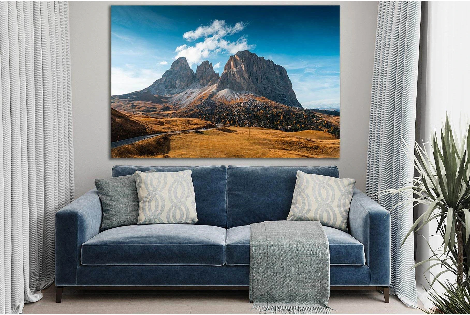 Mountains And Road Autumn Italy №SL1487 Ready to Hang Canvas PrintCanvas art arrives ready to hang, with hanging accessories included and no additional framing required. Every canvas print is hand-crafted, made on-demand at our workshop and expertly stret