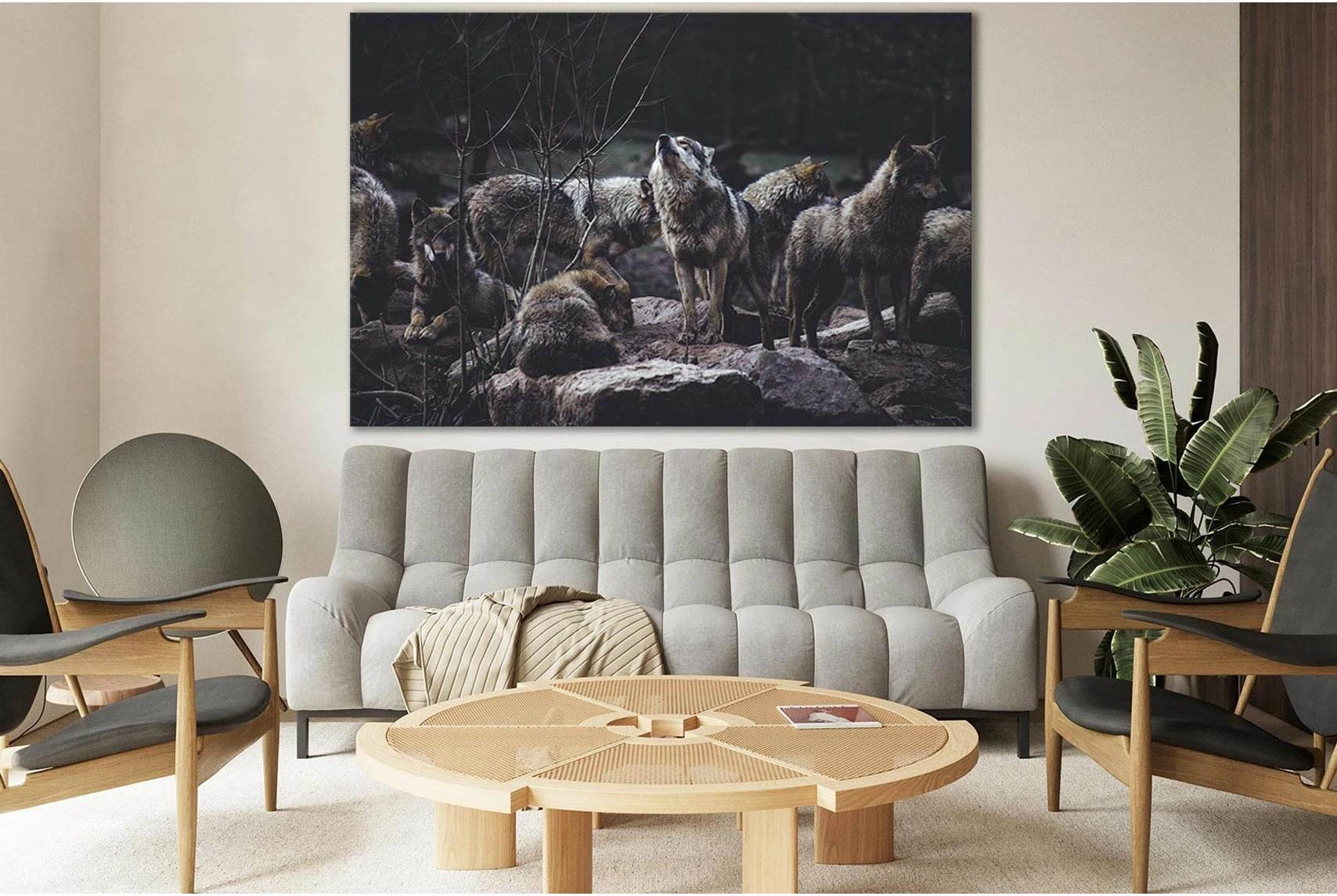 A Flock Of Gray Wolves №SL1551 Ready to Hang Canvas PrintCanvas art arrives ready to hang, with hanging accessories included and no additional framing required. Every canvas print is hand-crafted, made on-demand at our workshop and expertly stretched arou