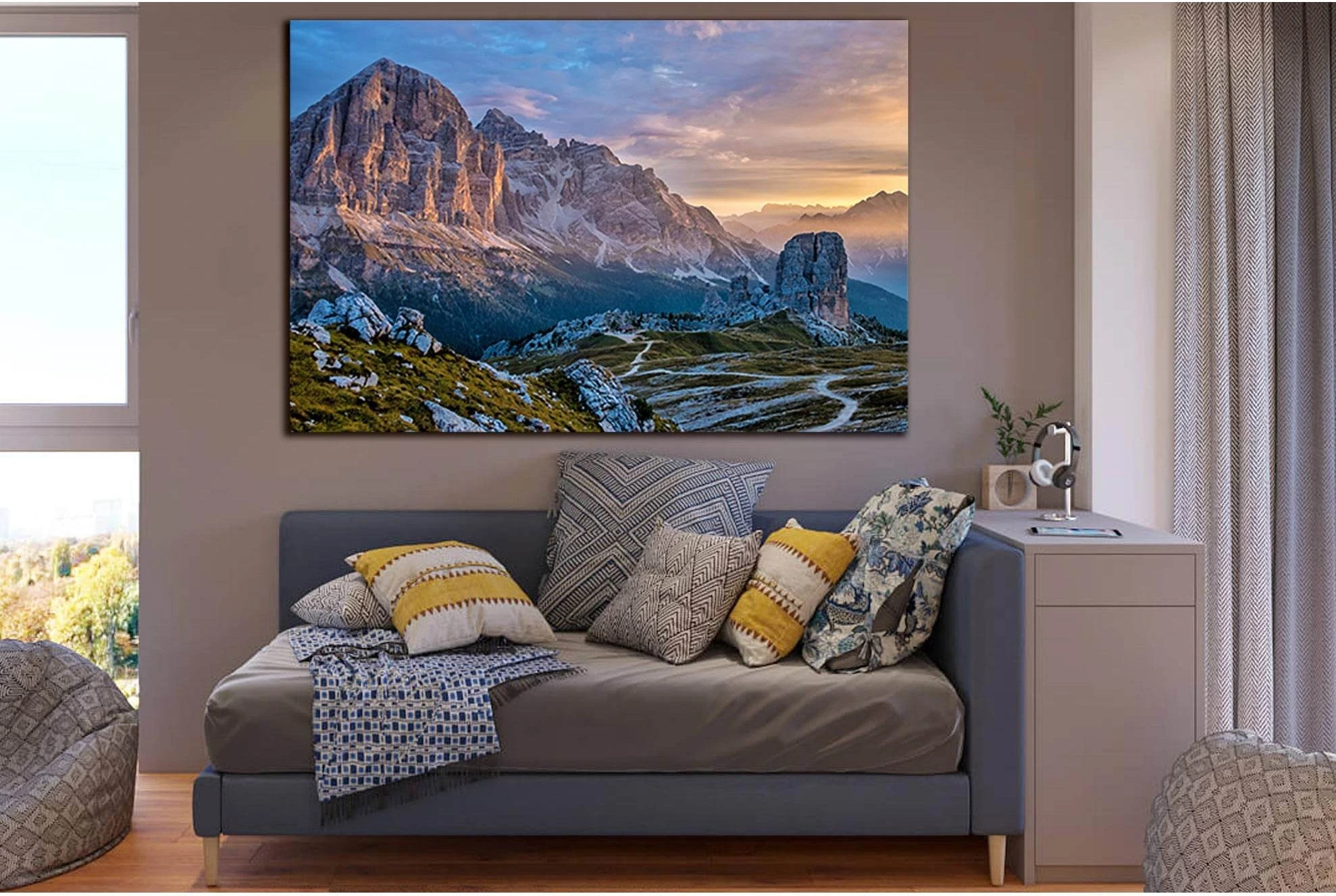Gray Mountains At Sunset №SL1580 Ready to Hang Canvas PrintCanvas art arrives ready to hang, with hanging accessories included and no additional framing required. Every canvas print is hand-crafted, made on-demand at our workshop and expertly stretched ar