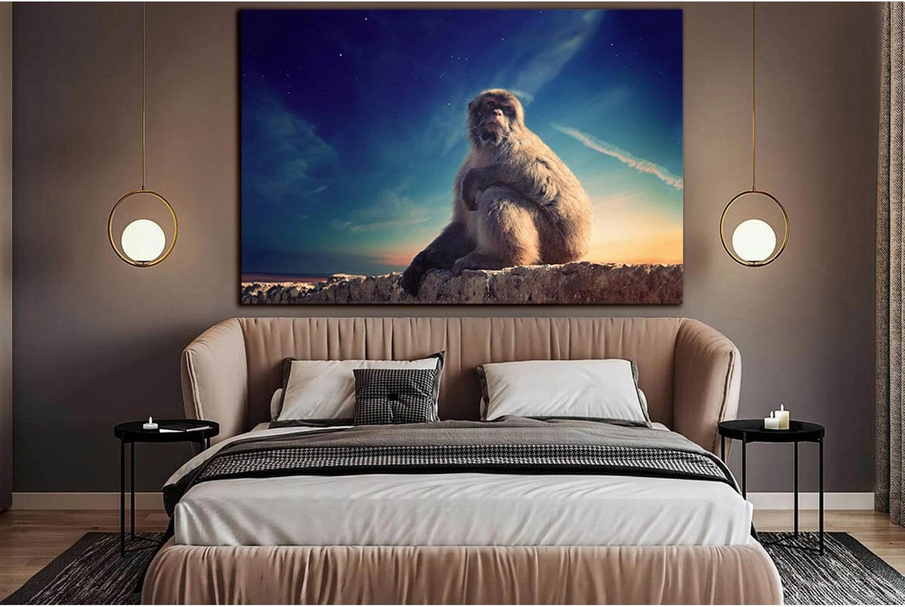 Monkey Sitting On A Stone №SL1526 Ready to Hang Canvas PrintCanvas art arrives ready to hang, with hanging accessories included and no additional framing required. Every canvas print is hand-crafted, made on-demand at our workshop and expertly stretched a