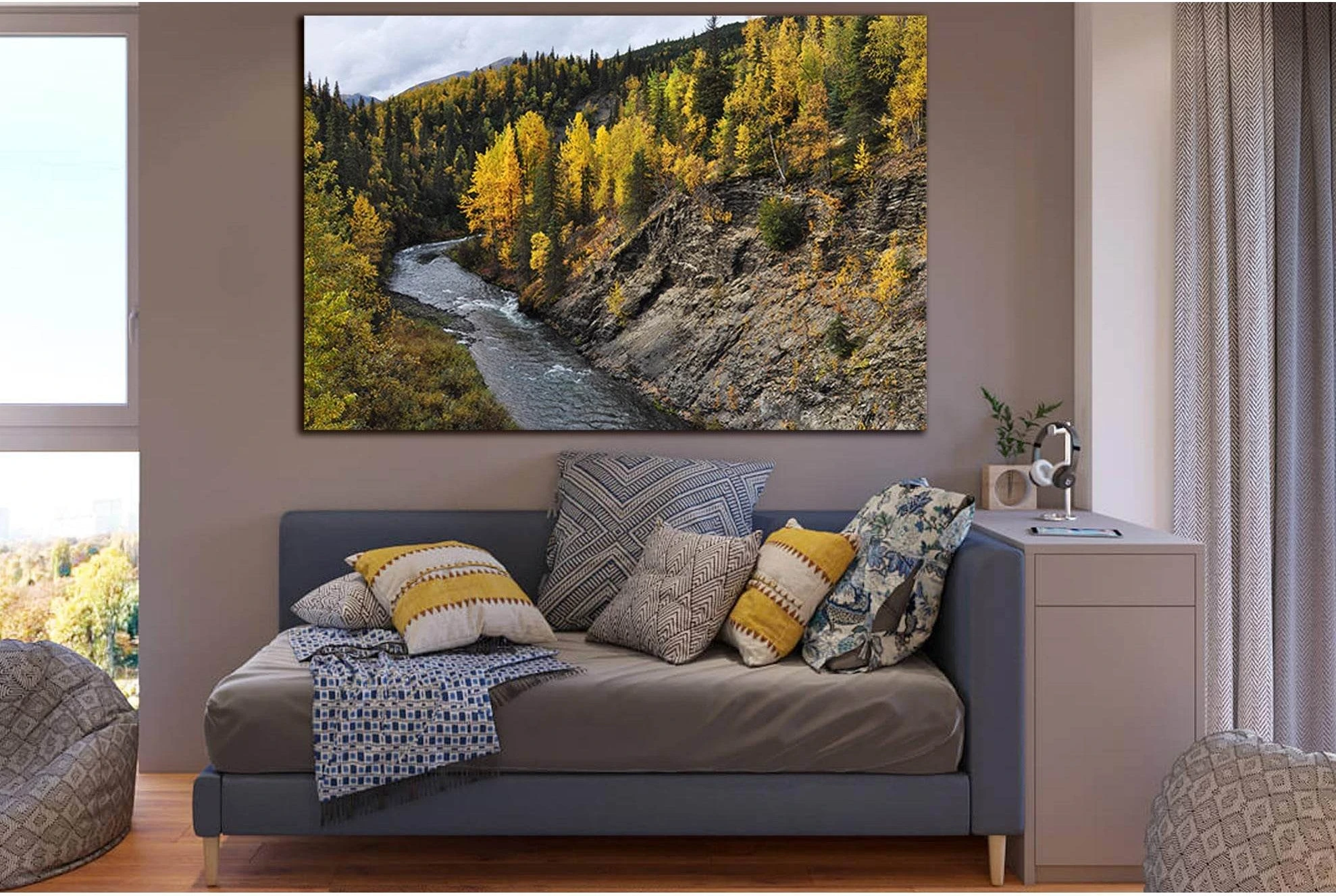 River Trees And Autumn Forest №SL1471 Ready to Hang Canvas PrintCanvas art arrives ready to hang, with hanging accessories included and no additional framing required. Every canvas print is hand-crafted, made on-demand at our workshop and expertly stretch