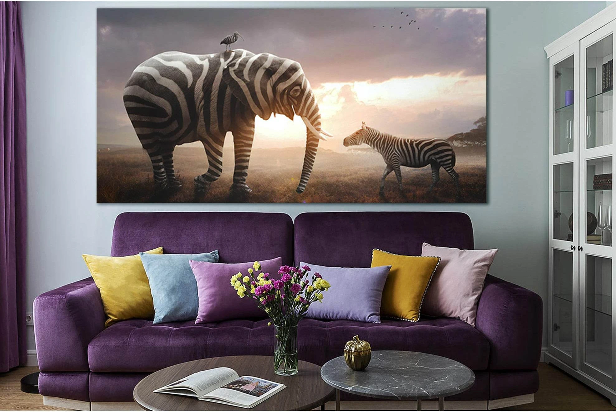 Elephant And Zebra Art №SL1530 Ready to Hang Canvas PrintCanvas art arrives ready to hang, with hanging accessories included and no additional framing required. Every canvas print is hand-crafted, made on-demand at our workshop and expertly stretched arou