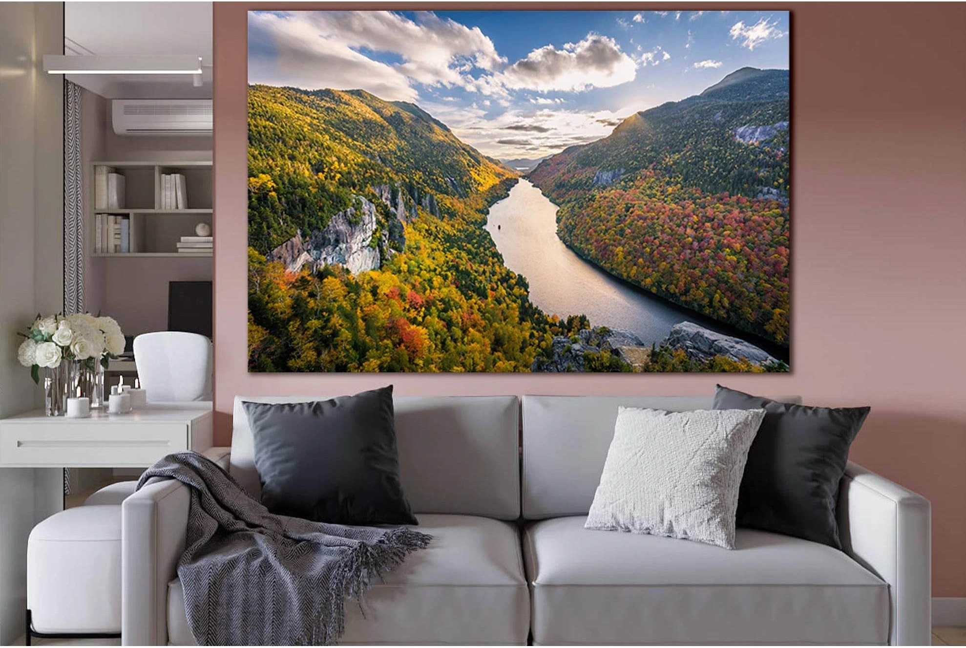 River Mountains Fall Clouds Tree №SL1477 Ready to Hang Canvas PrintCanvas art arrives ready to hang, with hanging accessories included and no additional framing required. Every canvas print is hand-crafted, made on-demand at our workshop and expertly stre