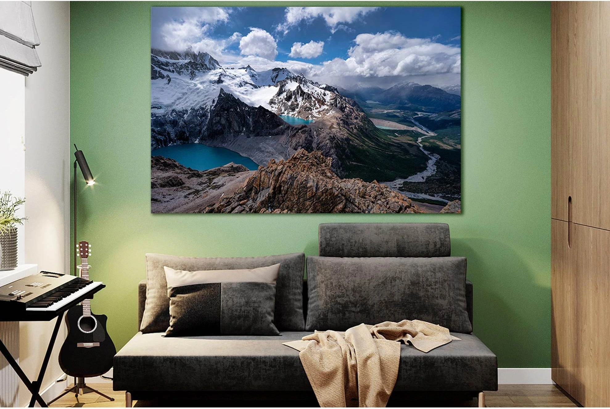 Landscape Lake Between Mountains №SL1581 Ready to Hang Canvas PrintCanvas art arrives ready to hang, with hanging accessories included and no additional framing required. Every canvas print is hand-crafted, made on-demand at our workshop and expertly stre