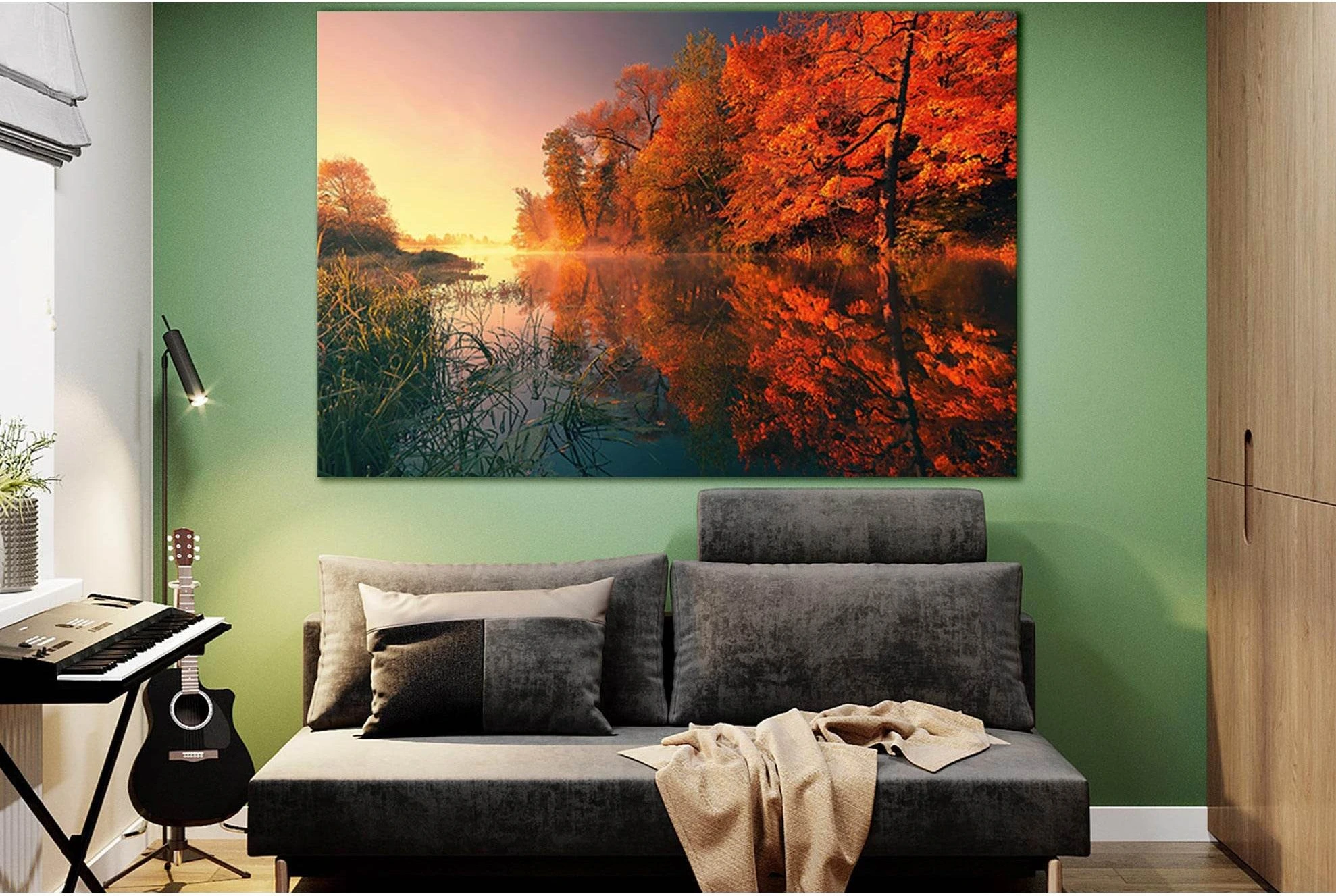 Reflection Of Trees In Autumn №SL1496 Ready to Hang Canvas PrintCanvas art arrives ready to hang, with hanging accessories included and no additional framing required. Every canvas print is hand-crafted, made on-demand at our workshop and expertly stretch
