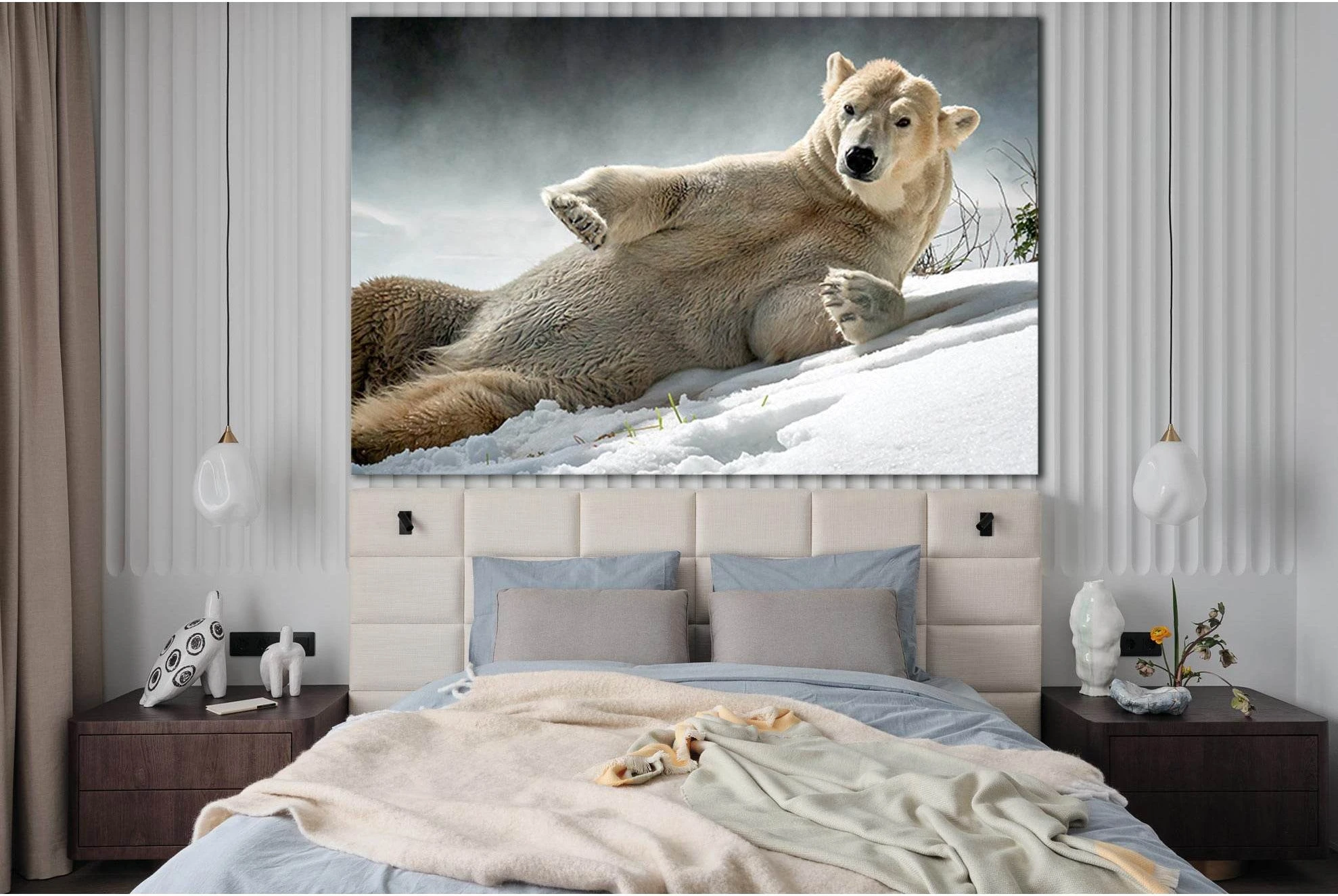 Beautiful Polar Bear Lies On The Snow №SL1540 Ready to Hang Canvas PrintCanvas art arrives ready to hang, with hanging accessories included and no additional framing required. Every canvas print is hand-crafted, made on-demand at our workshop and expertly