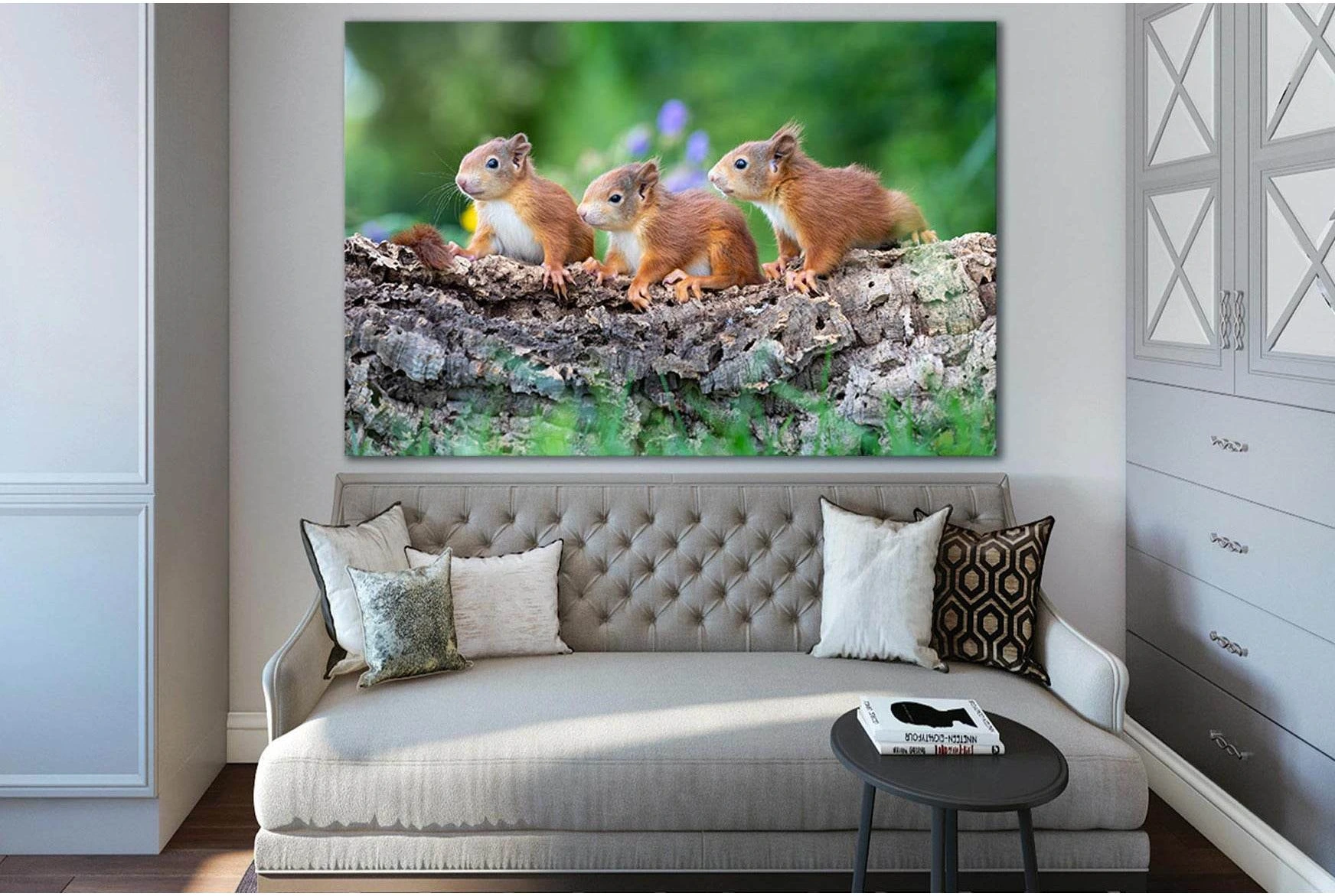 Three Cute Squirrels №SL1514 Ready to Hang Canvas PrintCanvas art arrives ready to hang, with hanging accessories included and no additional framing required. Every canvas print is hand-crafted, made on-demand at our workshop and expertly stretched around