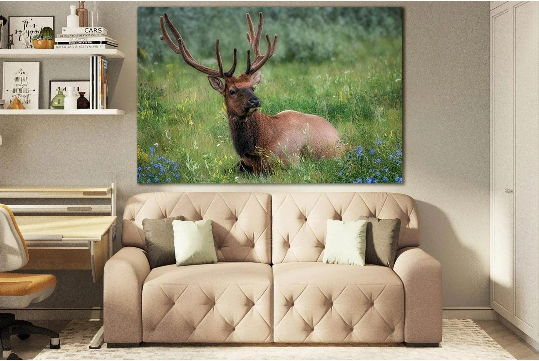 Deer Rest In The Meadow №SL1510 Ready to Hang Canvas PrintCanvas art arrives ready to hang, with hanging accessories included and no additional framing required. Every canvas print is hand-crafted, made on-demand at our workshop and expertly stretched aro