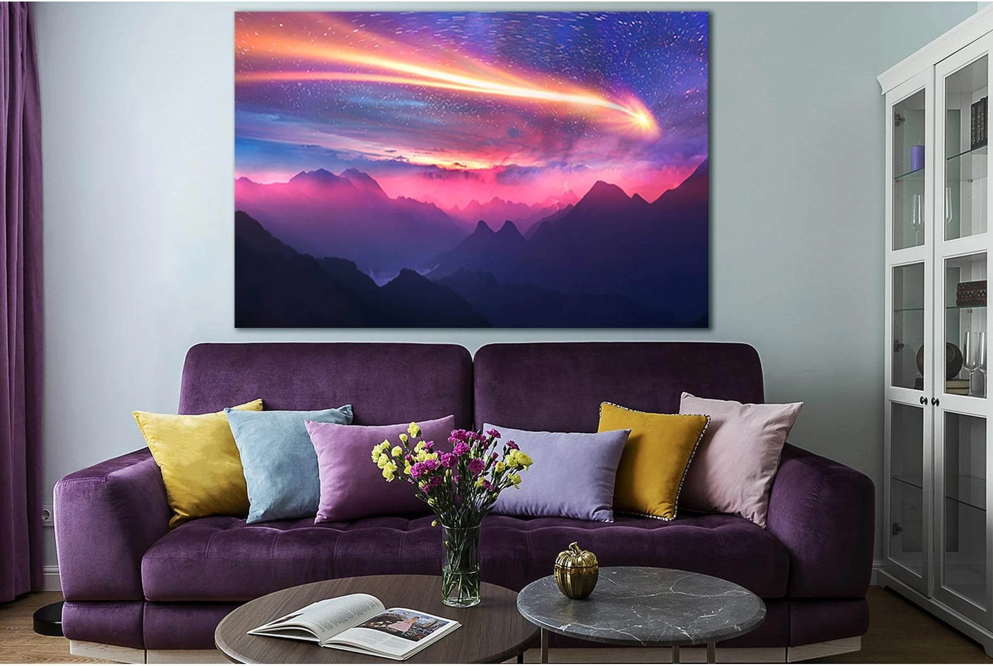 Dreamy Sky And Mountains Digital Art №SL1565 Ready to Hang Canvas PrintCanvas art arrives ready to hang, with hanging accessories included and no additional framing required. Every canvas print is hand-crafted, made on-demand at our workshop and expertly