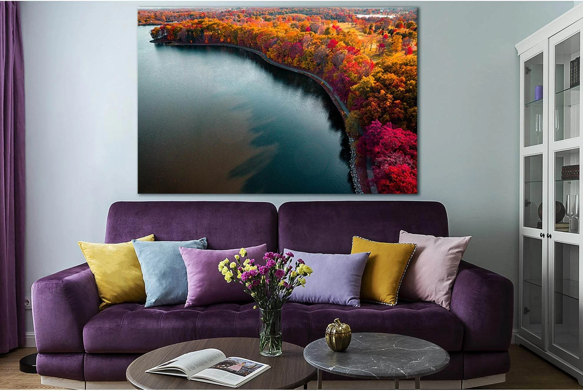 Autumn Lake Boundary Path №SL1492 Ready to Hang Canvas PrintCanvas art arrives ready to hang, with hanging accessories included and no additional framing required. Every canvas print is hand-crafted, made on-demand at our workshop and expertly stretched a
