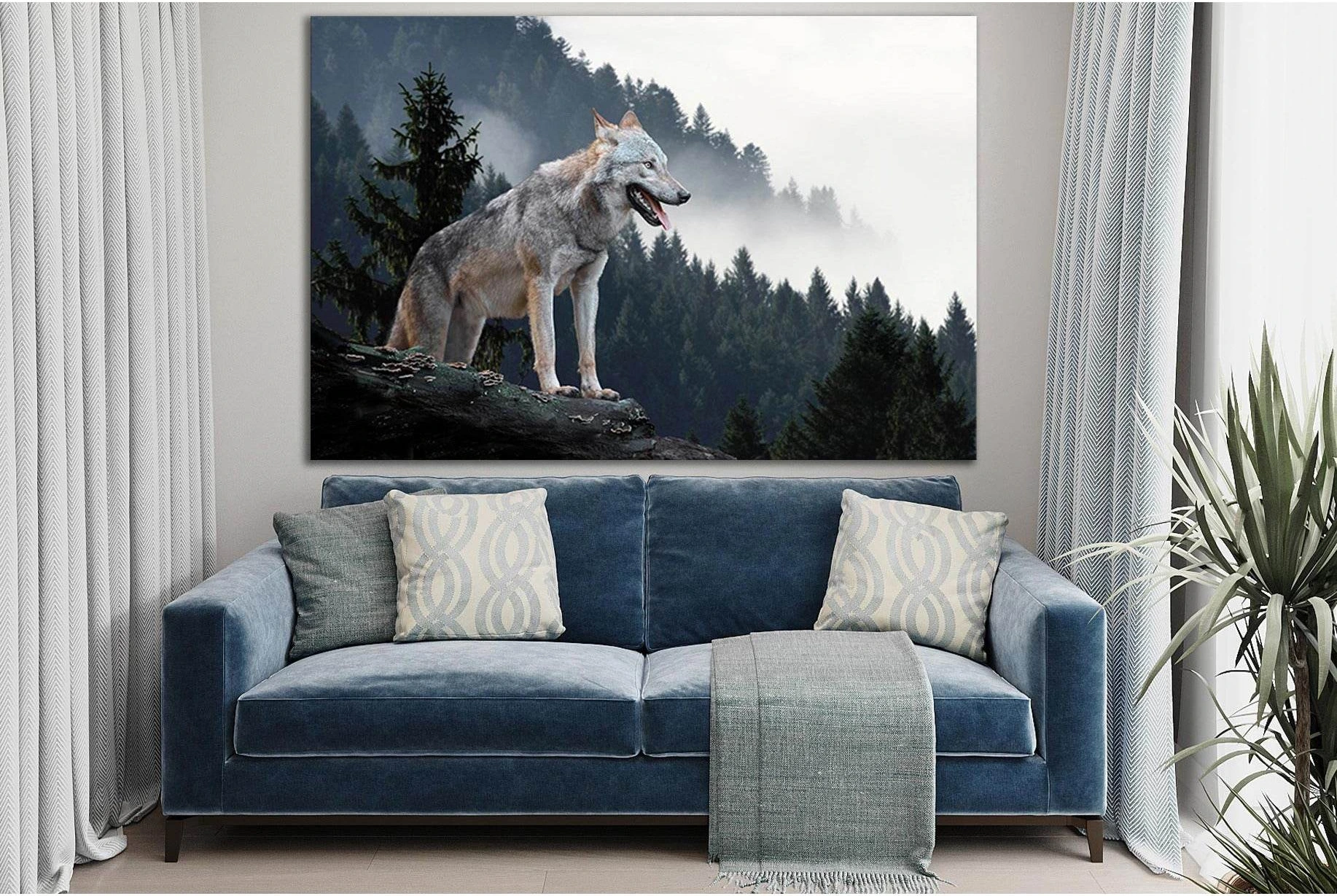 Gray Wolf In The Forest №SL1560 Ready to Hang Canvas PrintCanvas art arrives ready to hang, with hanging accessories included and no additional framing required. Every canvas print is hand-crafted, made on-demand at our workshop and expertly stretched aro
