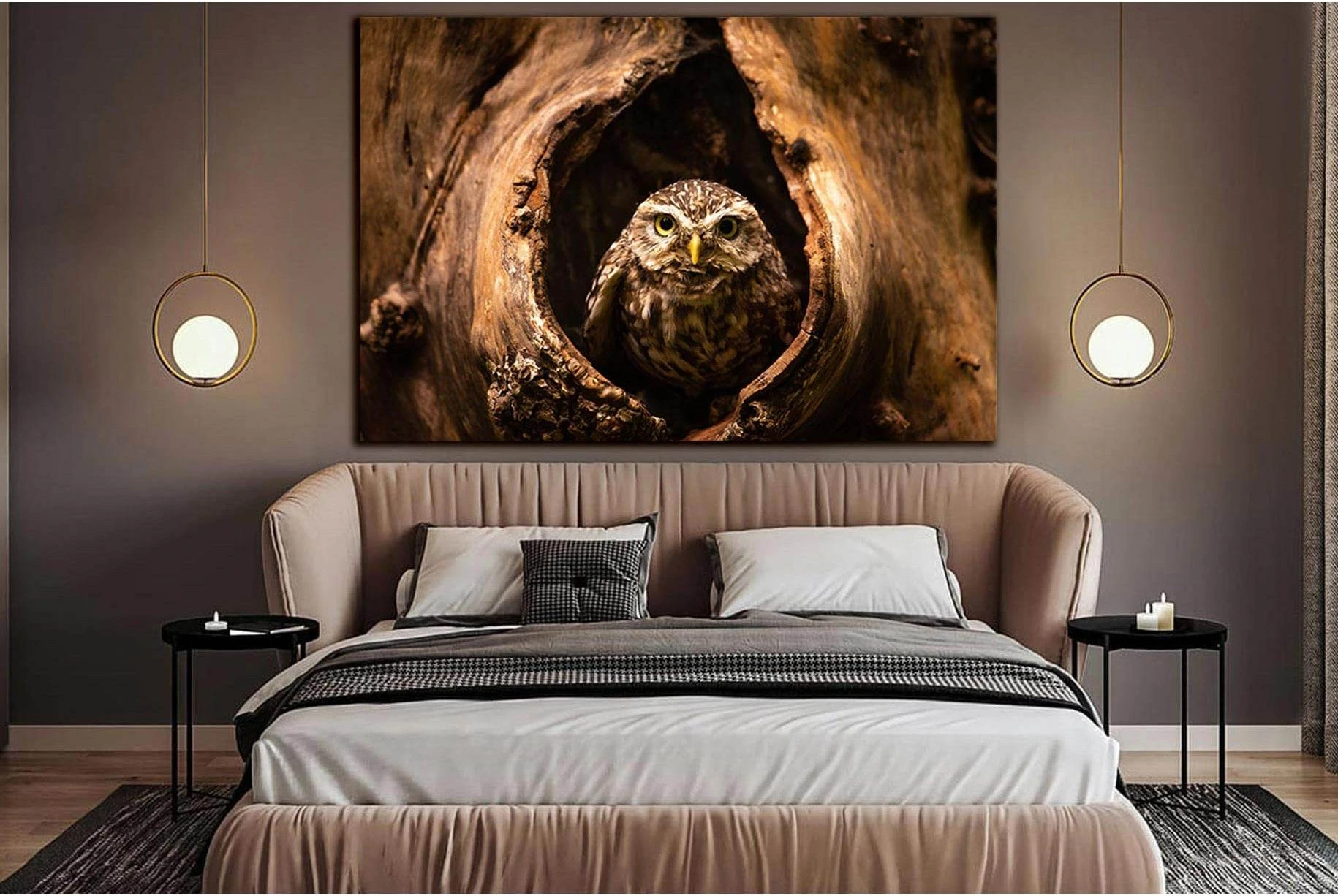 Owl Sitting In The Hollow №SL1513 Ready to Hang Canvas PrintCanvas art arrives ready to hang, with hanging accessories included and no additional framing required. Every canvas print is hand-crafted, made on-demand at our workshop and expertly stretched a