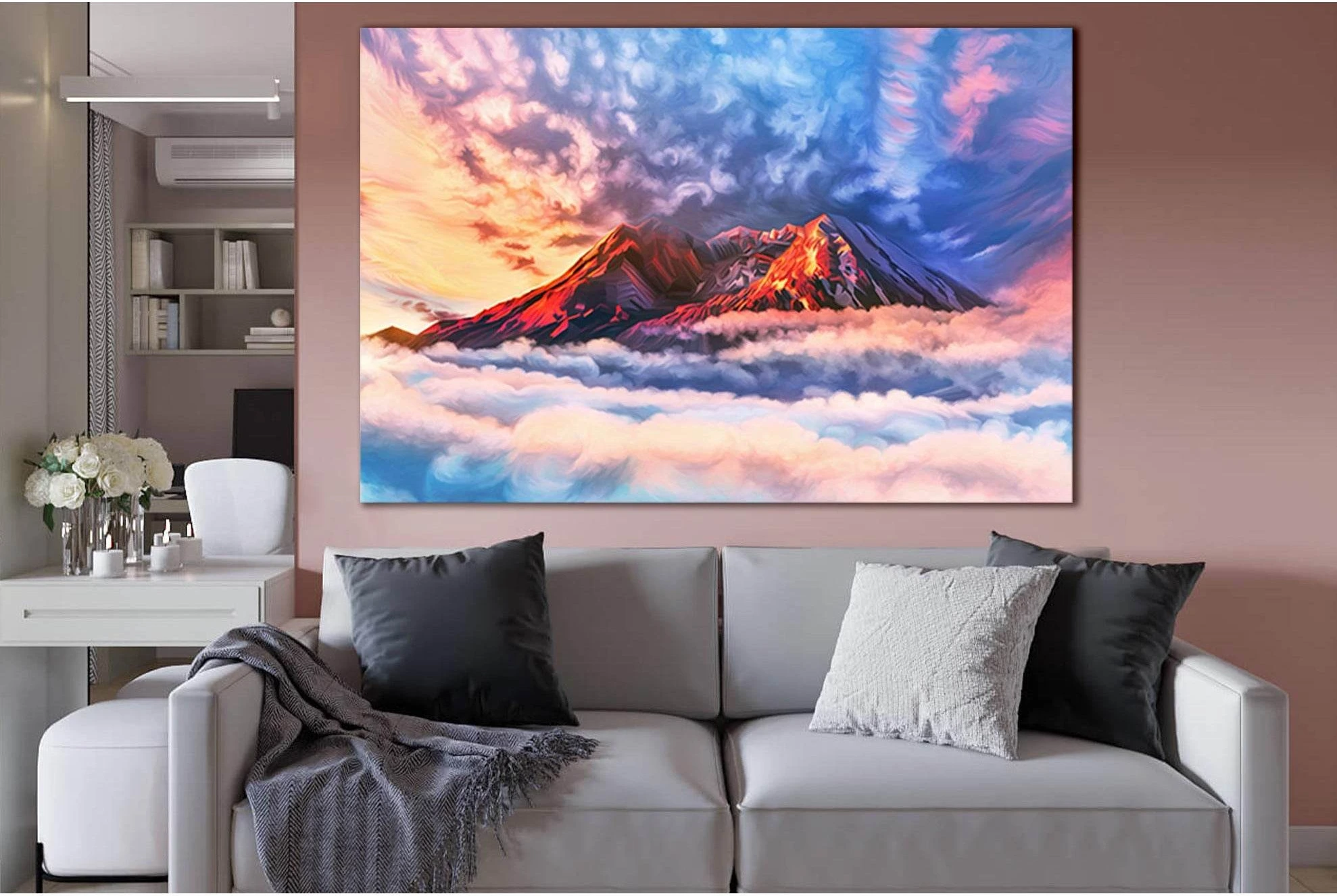 Art Cloud And Mountains Peaks №SL1585 Ready to Hang Canvas PrintCanvas art arrives ready to hang, with hanging accessories included and no additional framing required. Every canvas print is hand-crafted, made on-demand at our workshop and expertly stretch
