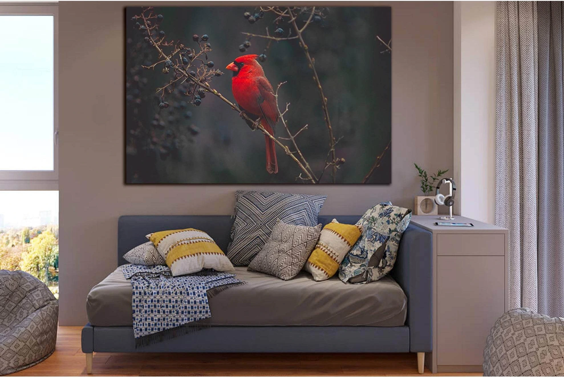 Bird Red Cardinal №SL1528 Ready to Hang Canvas PrintCanvas art arrives ready to hang, with hanging accessories included and no additional framing required. Every canvas print is hand-crafted, made on-demand at our workshop and expertly stretched around 10