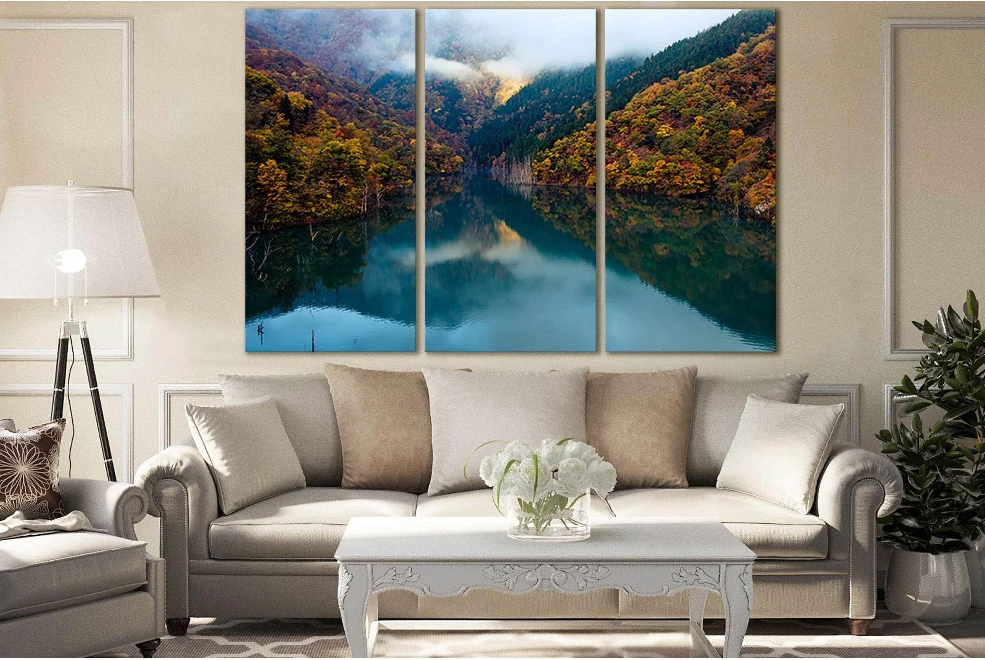 Mountain Lake In Autumn №SL1489 Ready to Hang Canvas PrintCanvas art arrives ready to hang, with hanging accessories included and no additional framing required. Every canvas print is hand-crafted, made on-demand at our workshop and expertly stretched aro