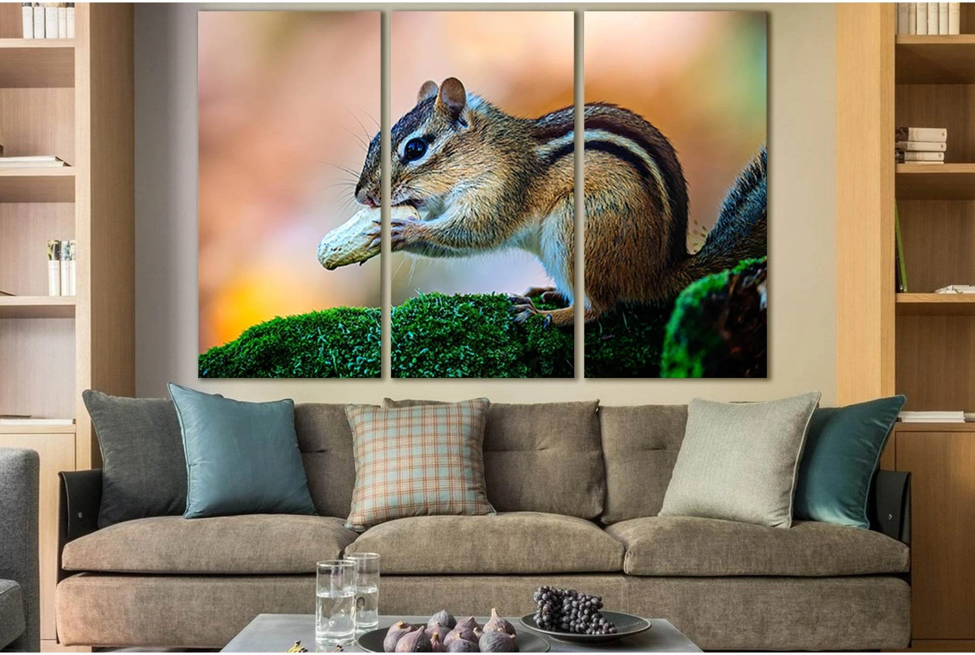 Little Chipmunk With Nuts №SL1516 Ready to Hang Canvas PrintCanvas art arrives ready to hang, with hanging accessories included and no additional framing required. Every canvas print is hand-crafted, made on-demand at our workshop and expertly stretched a