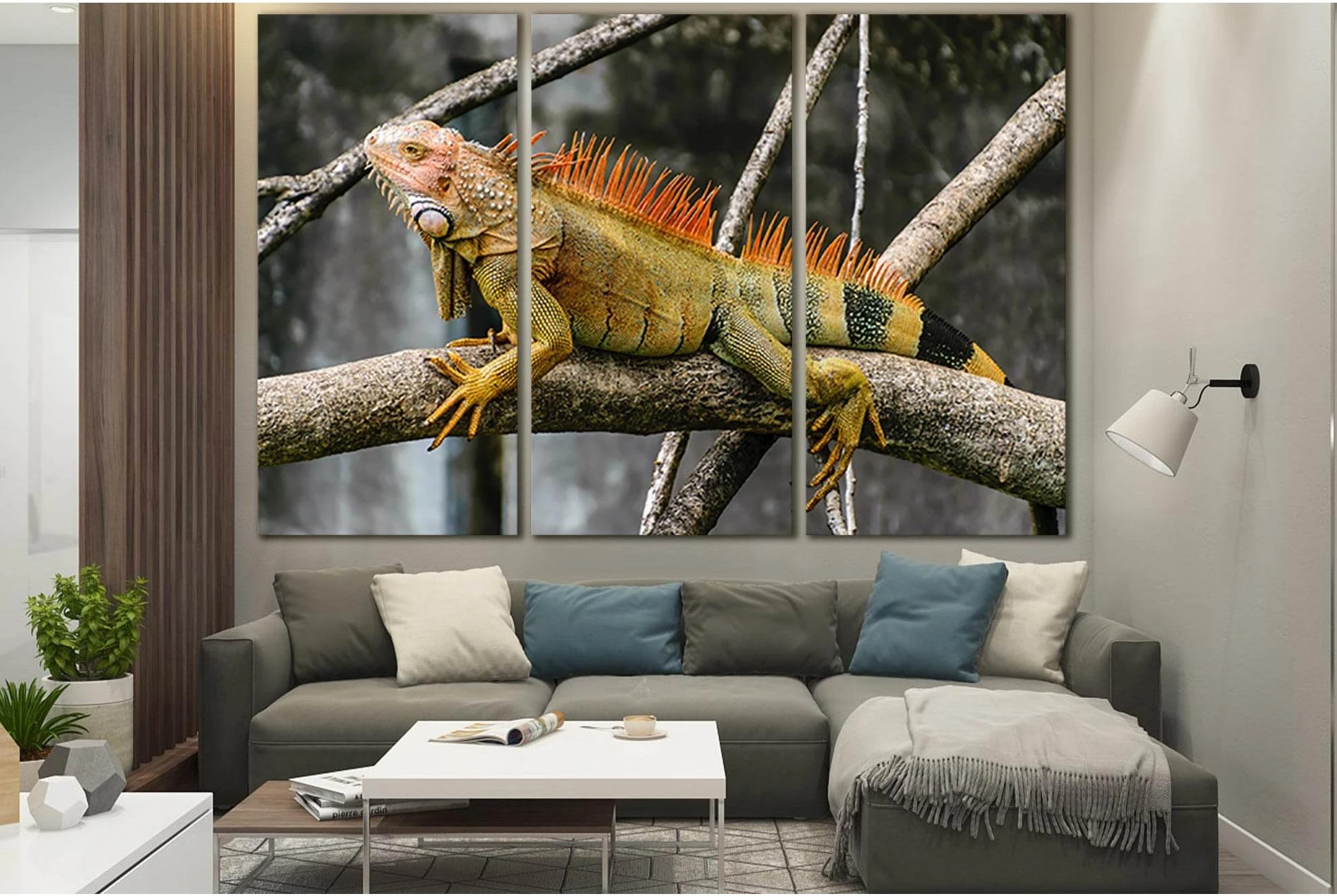 Iguana Sitting On A Branch №SL1506 Ready to Hang Canvas PrintCanvas art arrives ready to hang, with hanging accessories included and no additional framing required. Every canvas print is hand-crafted, made on-demand at our workshop and expertly stretched