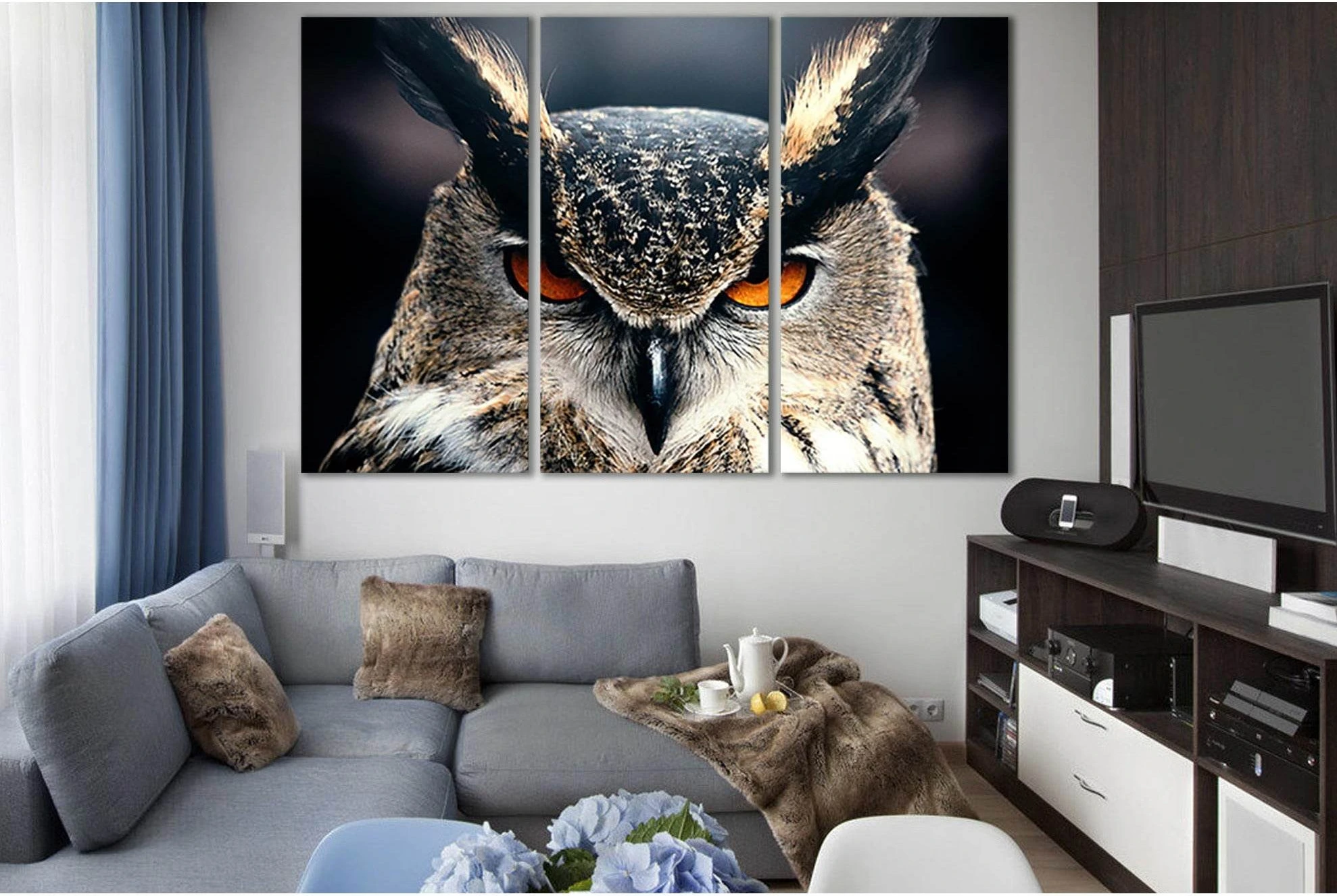 Wild Owl With Orange Eyes №SL1552 Ready to Hang Canvas PrintCanvas art arrives ready to hang, with hanging accessories included and no additional framing required. Every canvas print is hand-crafted, made on-demand at our workshop and expertly stretched a