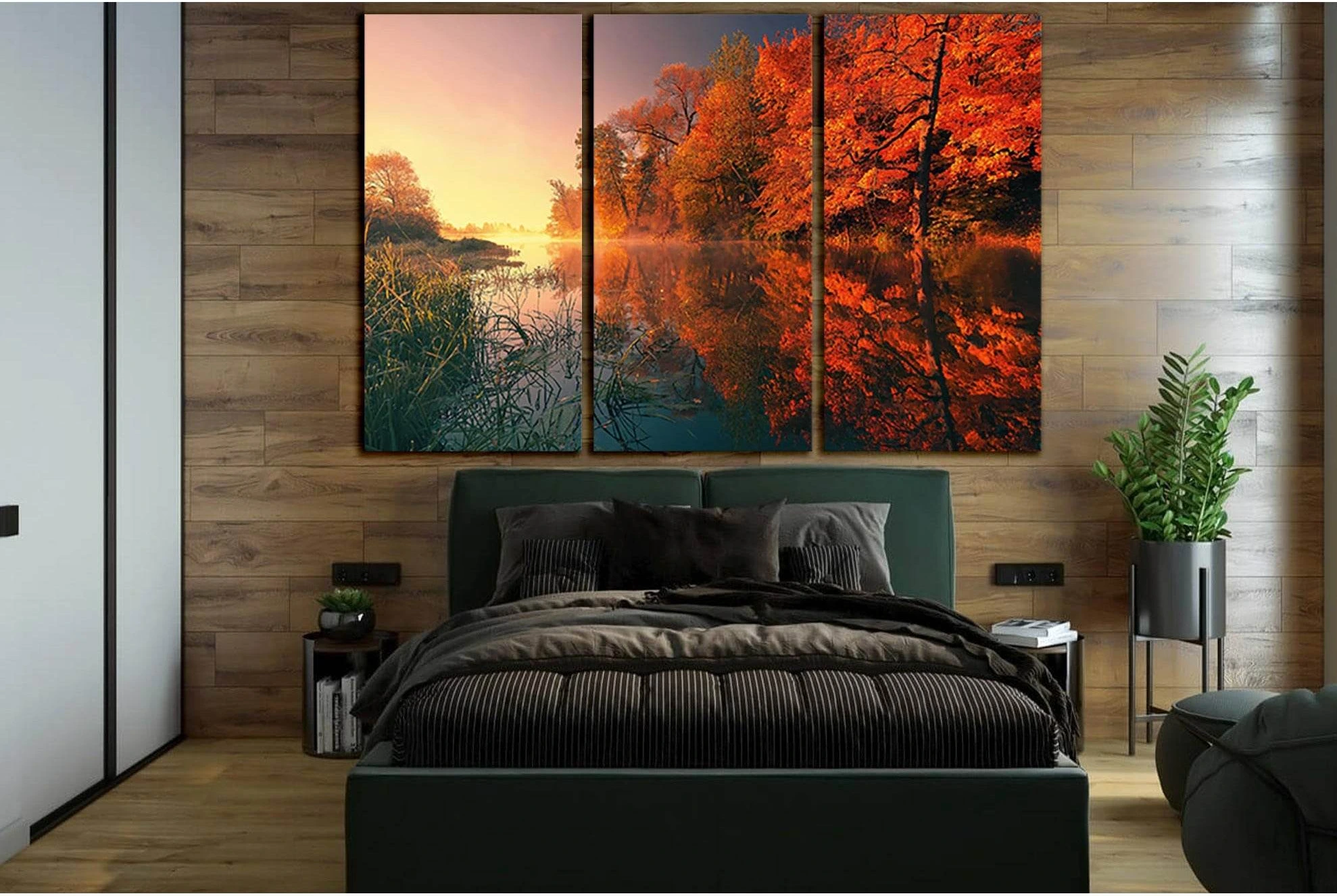 Reflection Of Trees In Autumn №SL1496 Ready to Hang Canvas PrintCanvas art arrives ready to hang, with hanging accessories included and no additional framing required. Every canvas print is hand-crafted, made on-demand at our workshop and expertly stretch
