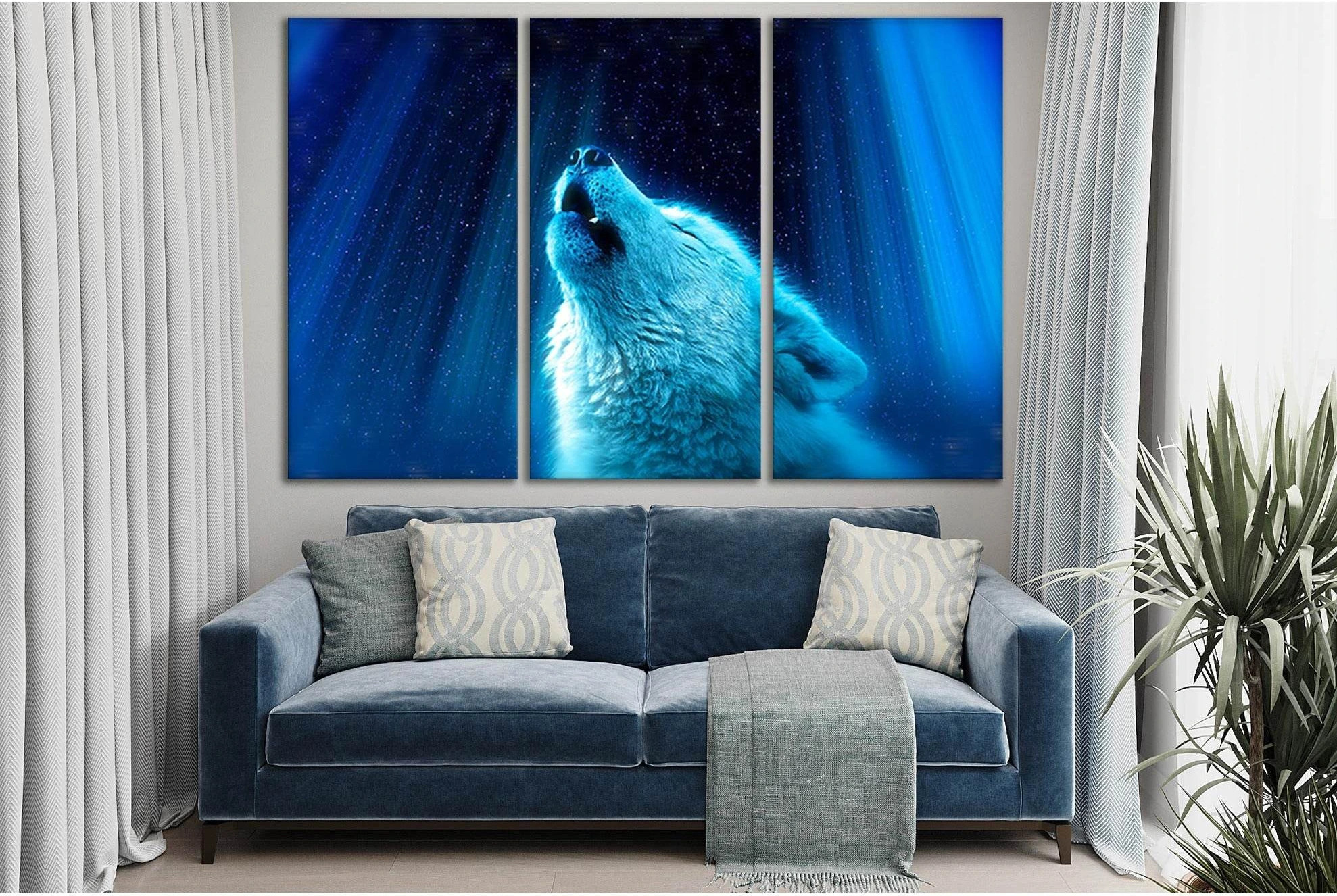 Howl Of The White Wolf №SL1521 Ready to Hang Canvas PrintCanvas art arrives ready to hang, with hanging accessories included and no additional framing required. Every canvas print is hand-crafted, made on-demand at our workshop and expertly stretched arou