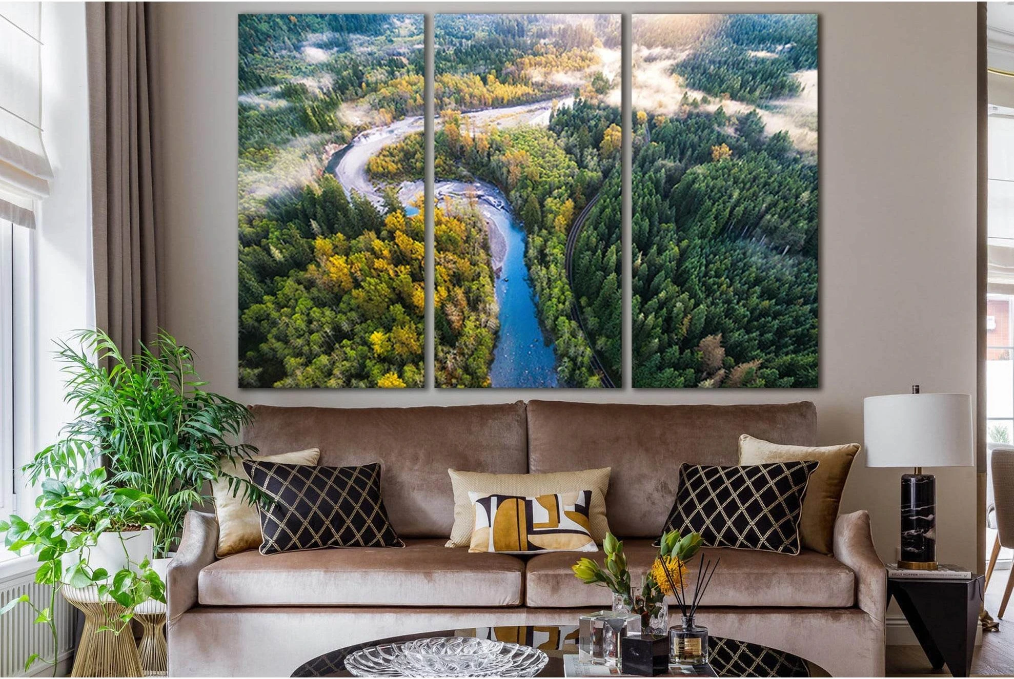 River In Forest Aerial View №SL1572 Ready to Hang Canvas PrintCanvas art arrives ready to hang, with hanging accessories included and no additional framing required. Every canvas print is hand-crafted, made on-demand at our workshop and expertly stretched