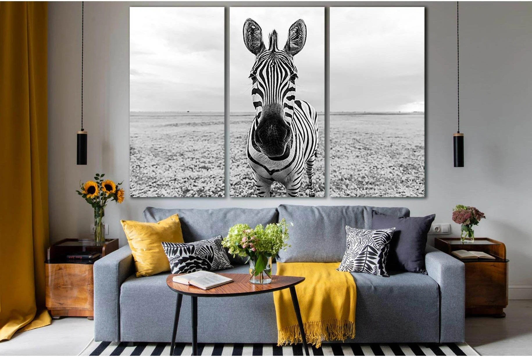 Zebra Black And White Portrait №SL1561 Ready to Hang Canvas PrintCanvas art arrives ready to hang, with hanging accessories included and no additional framing required. Every canvas print is hand-crafted, made on-demand at our workshop and expertly stretc