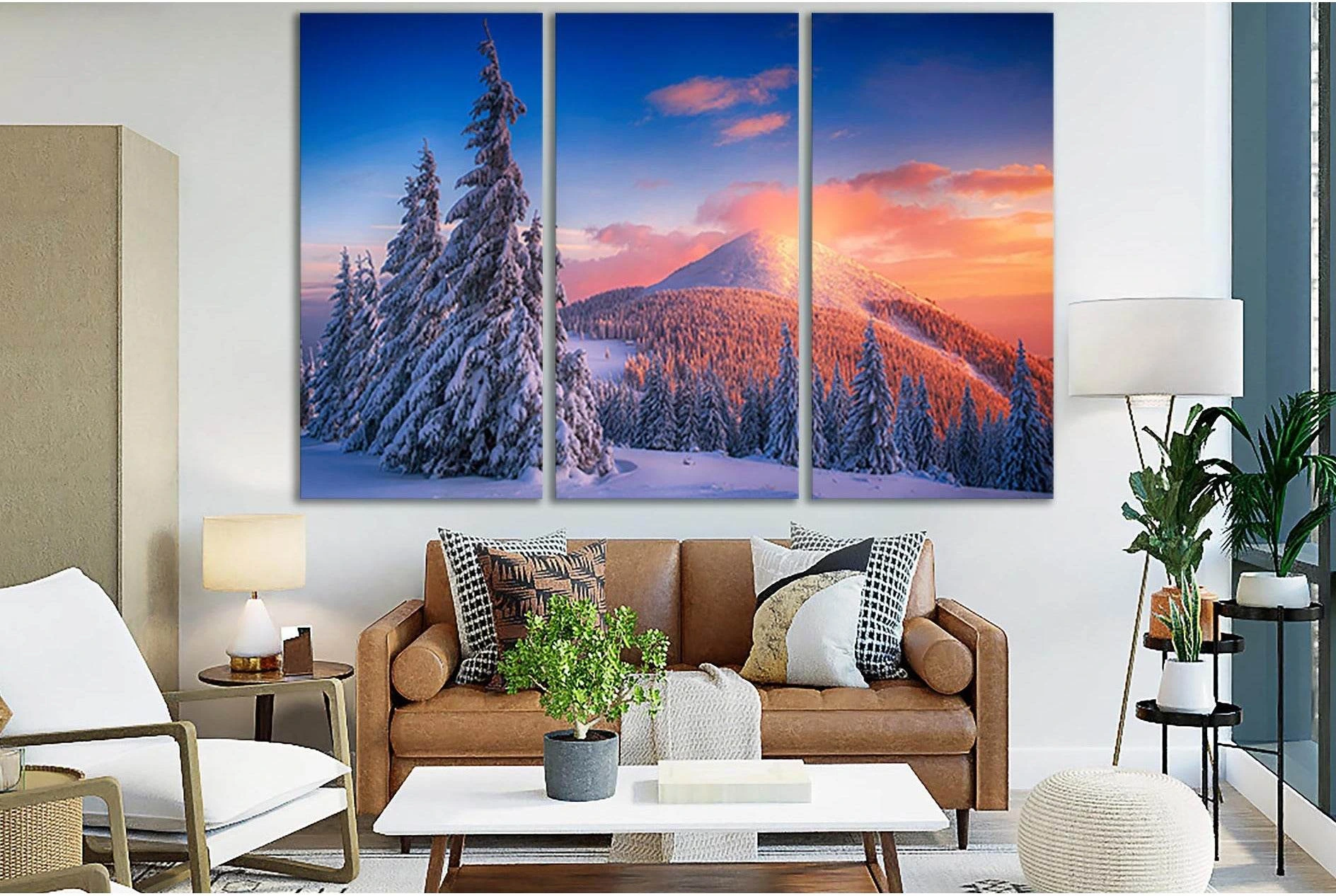 Snowy Pine Trees And Mountains №SL1577 Ready to Hang Canvas PrintCanvas art arrives ready to hang, with hanging accessories included and no additional framing required. Every canvas print is hand-crafted, made on-demand at our workshop and expertly stretc