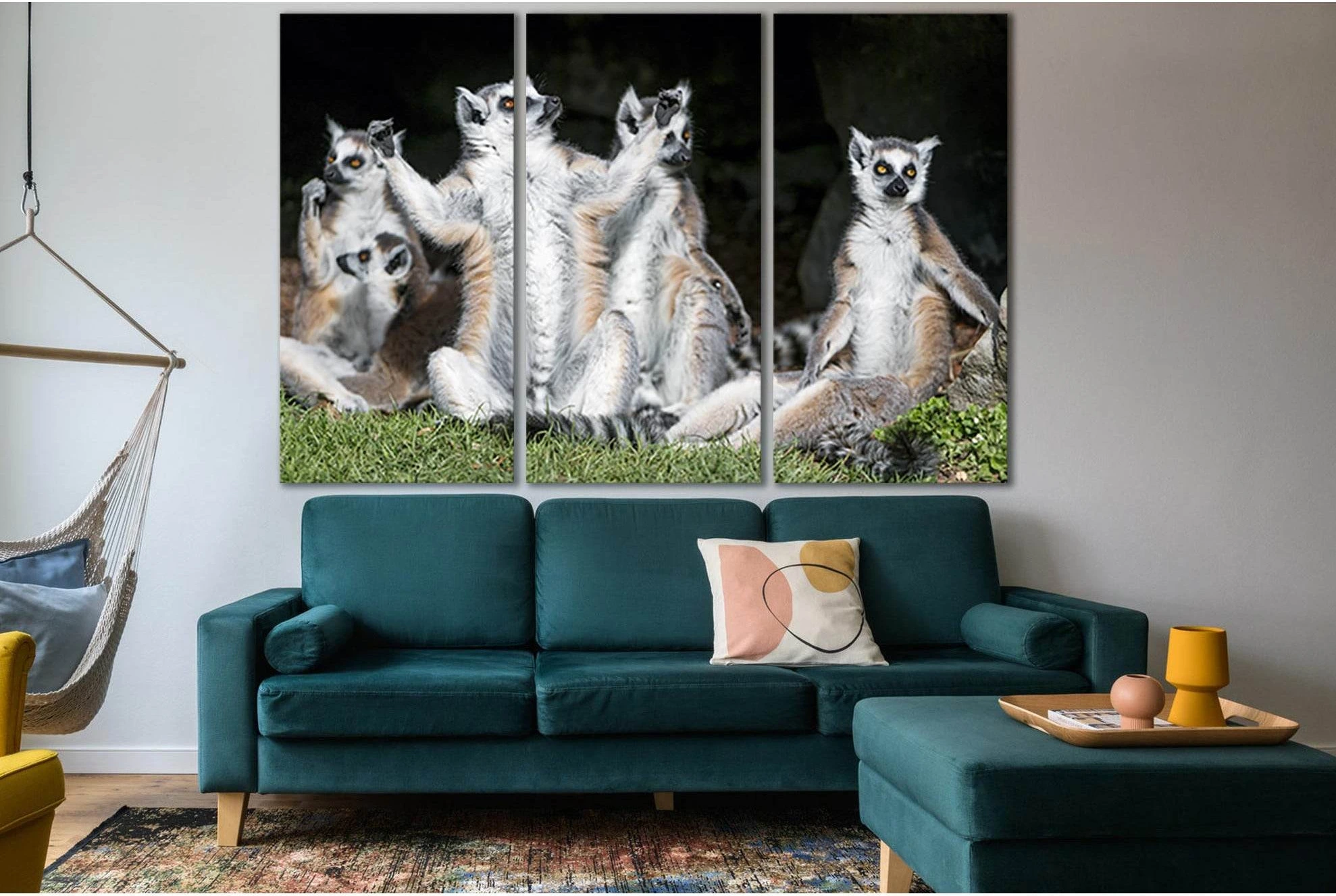 Funny Ring Tailed Lemurs №SL1544 Ready to Hang Canvas PrintCanvas art arrives ready to hang, with hanging accessories included and no additional framing required. Every canvas print is hand-crafted, made on-demand at our workshop and expertly stretched ar
