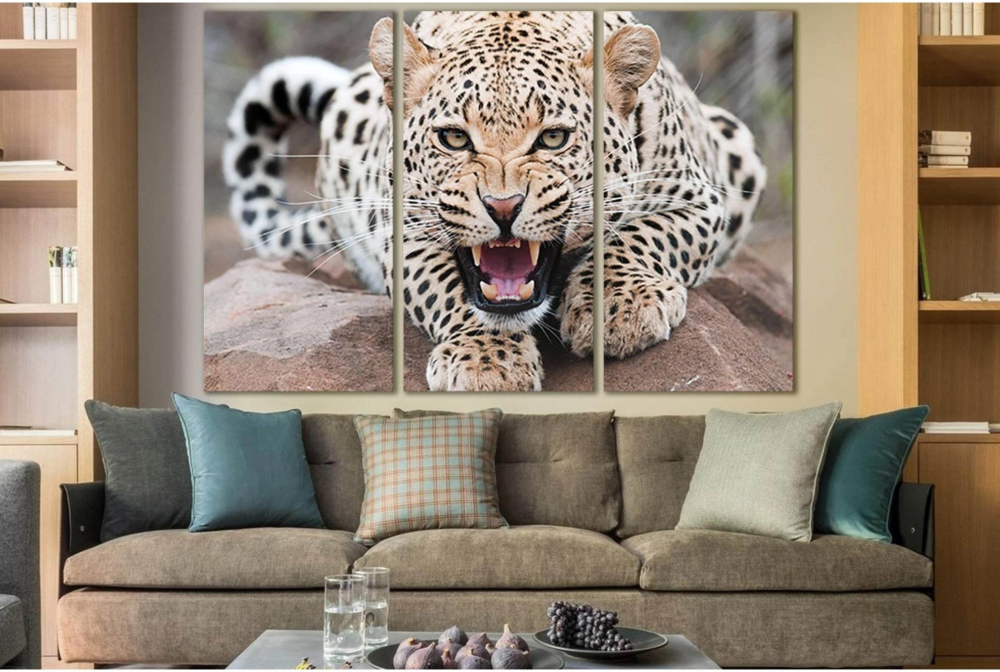 Angry Wild Leopard №SL1524 Ready to Hang Canvas PrintCanvas art arrives ready to hang, with hanging accessories included and no additional framing required. Every canvas print is hand-crafted, made on-demand at our workshop and expertly stretched around 1